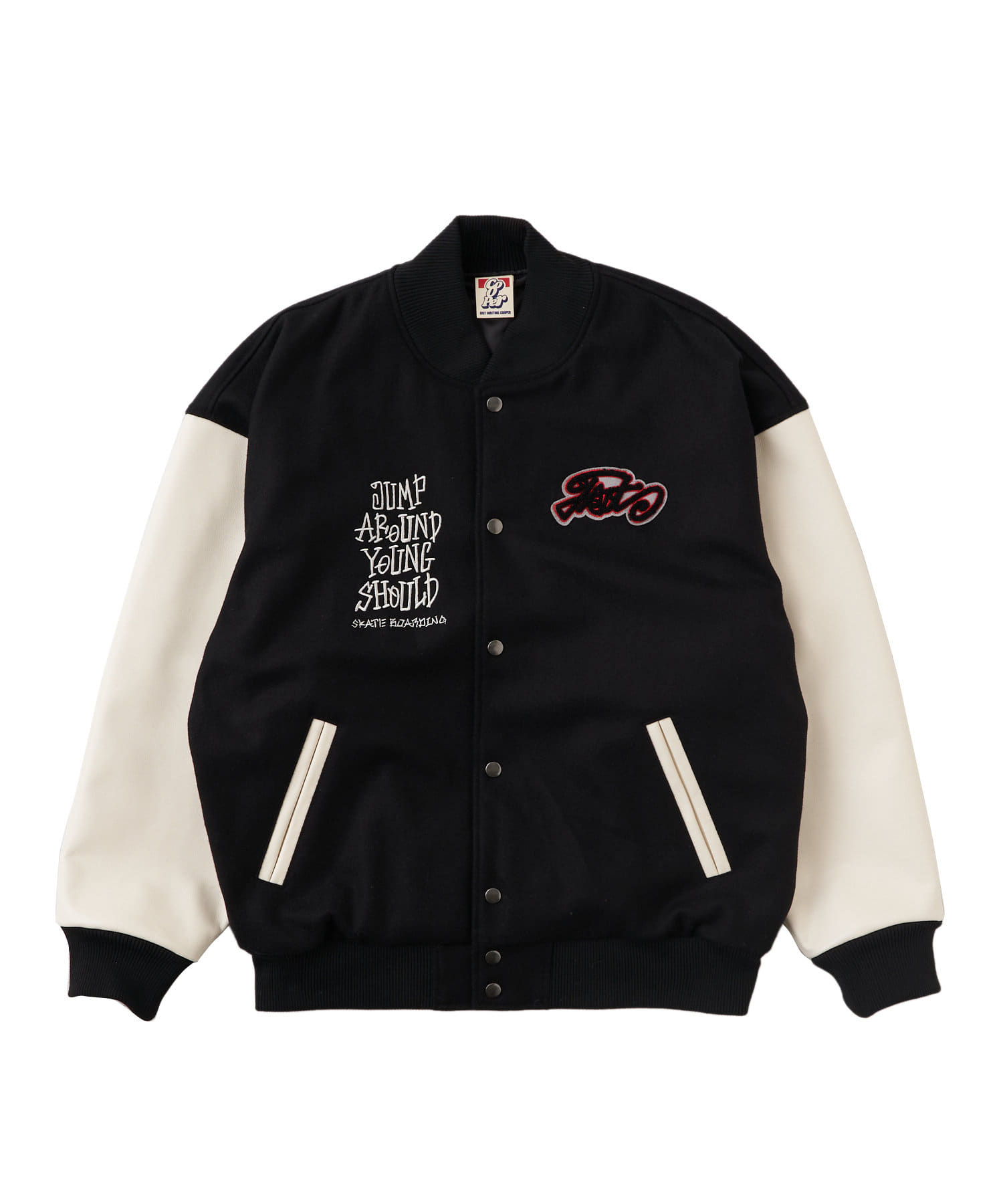 激安 【QWERTY(クワーティー)】Leather Food stadium jumper