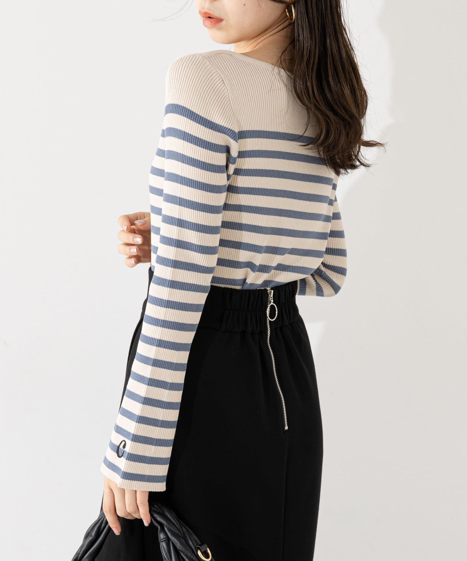 袖刺繍ボートネックリブトップス | Chico(チコ)レディース | PAL CLOSET(パルクローゼット) - パルグループ公式ファッション通販サイト