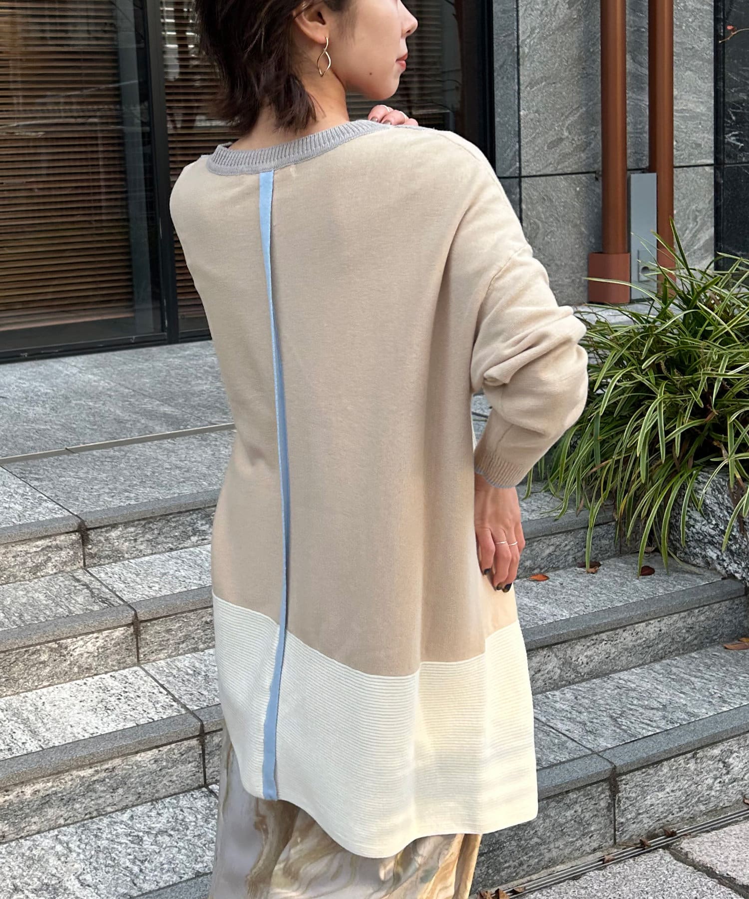 Jena　espace merveilleux(ジェナ　エスパスメルヴェイユ) 【配色がポイント】カラーブロッキングニット