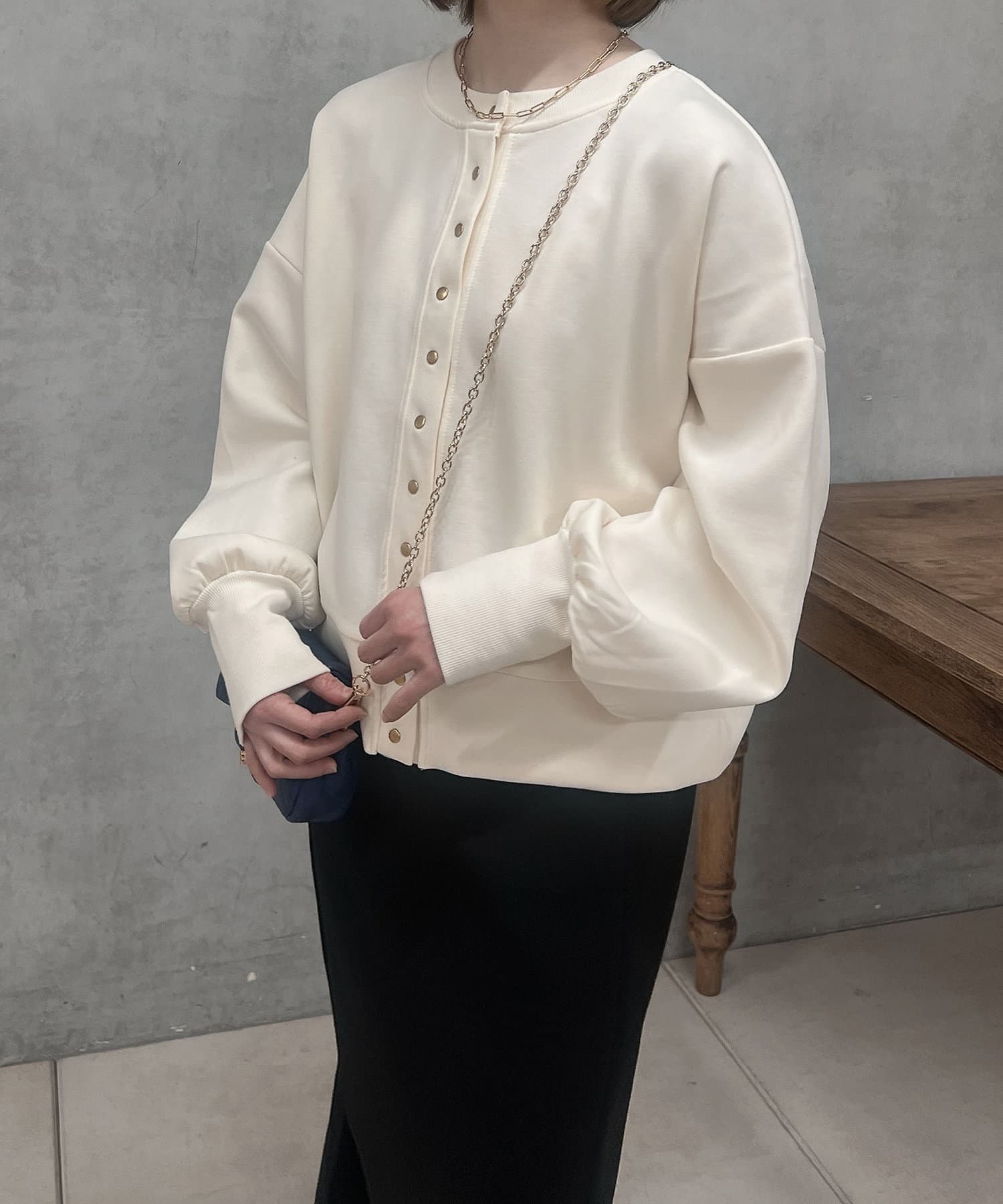 un dix cors(アンディコール) 2WAYダンボールショートカーディガン