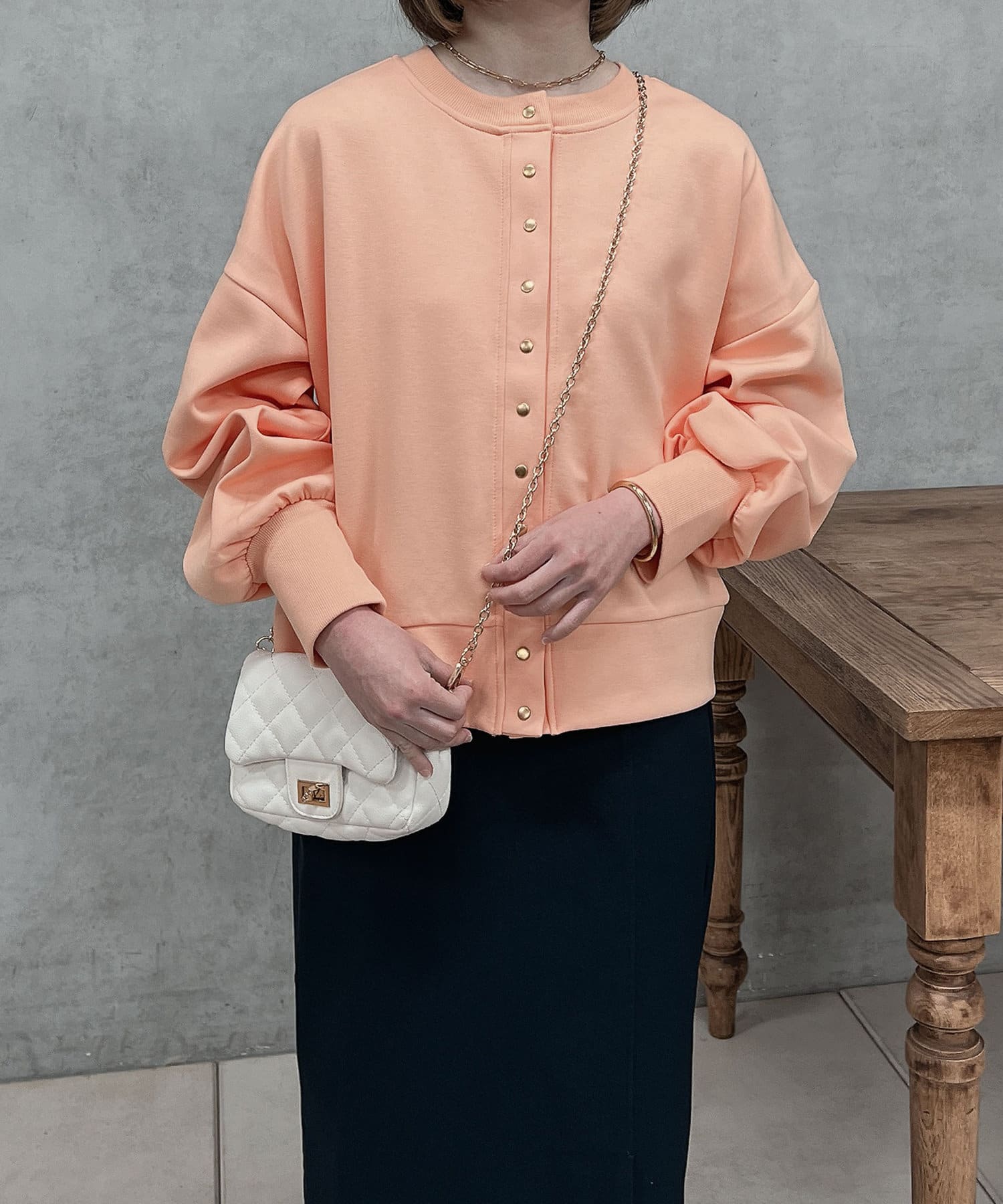 un dix cors(アンディコール) 2WAYダンボールショートカーディガン