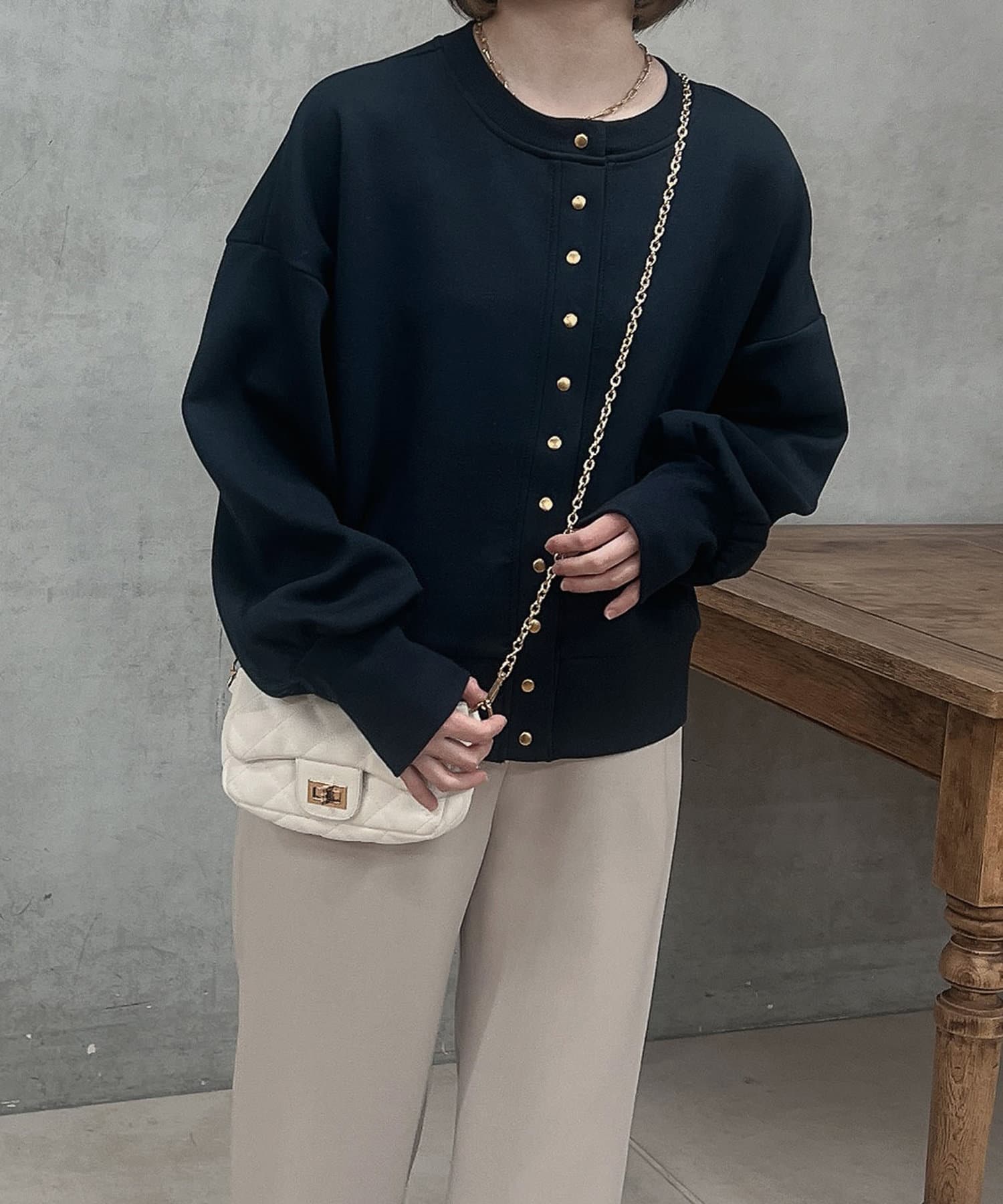 un dix cors(アンディコール) 2WAYダンボールショートカーディガン