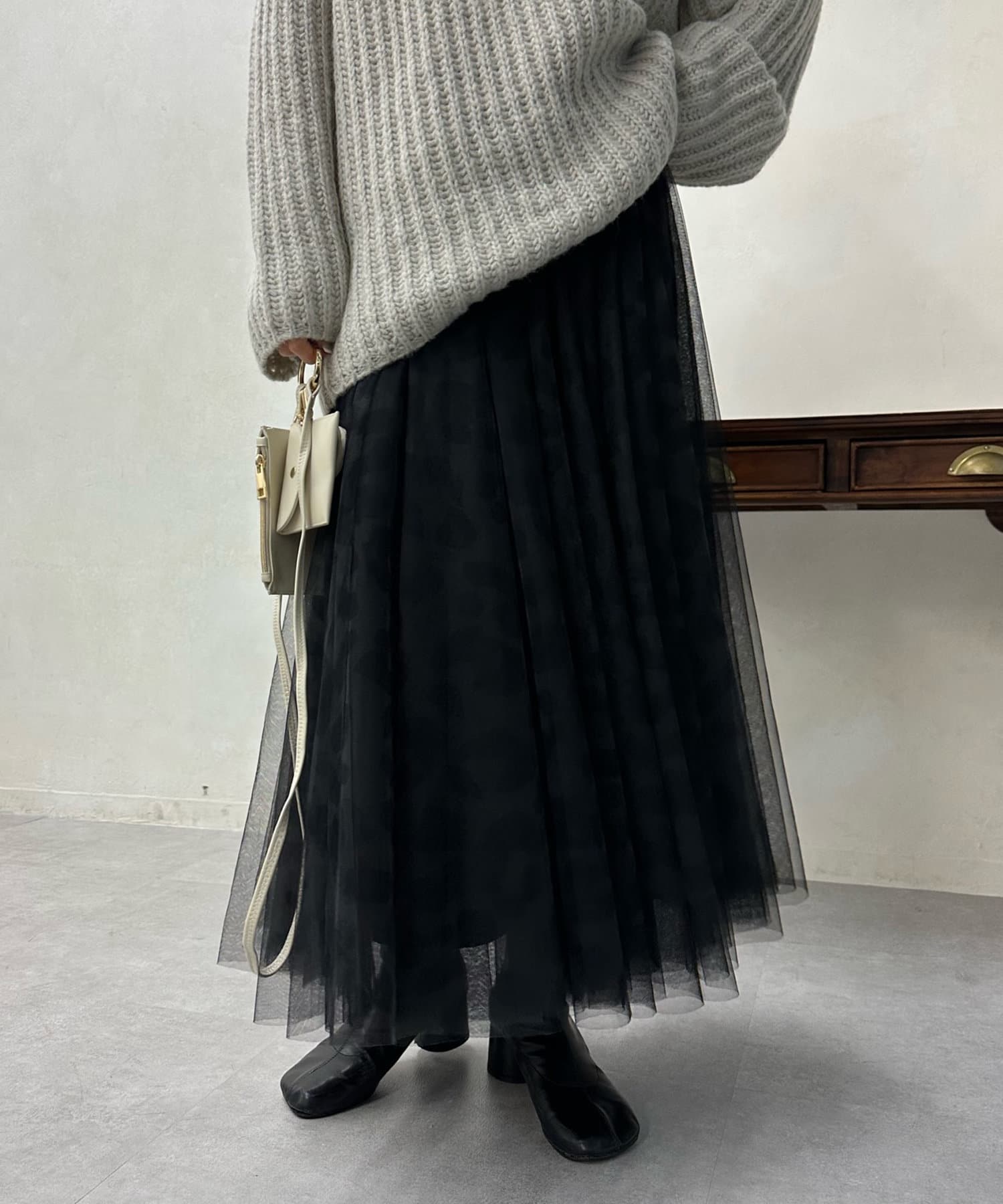 DOUDOU(ドゥドゥ) 【WEB限定】レオパードチュールスカート2