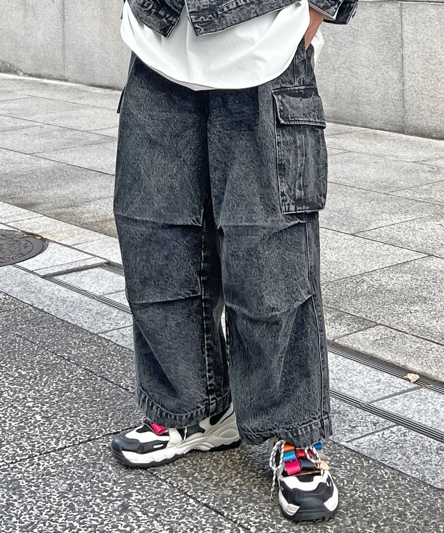 EXAMPLE DENIM CARGO PANTS - デニム/ジーンズ