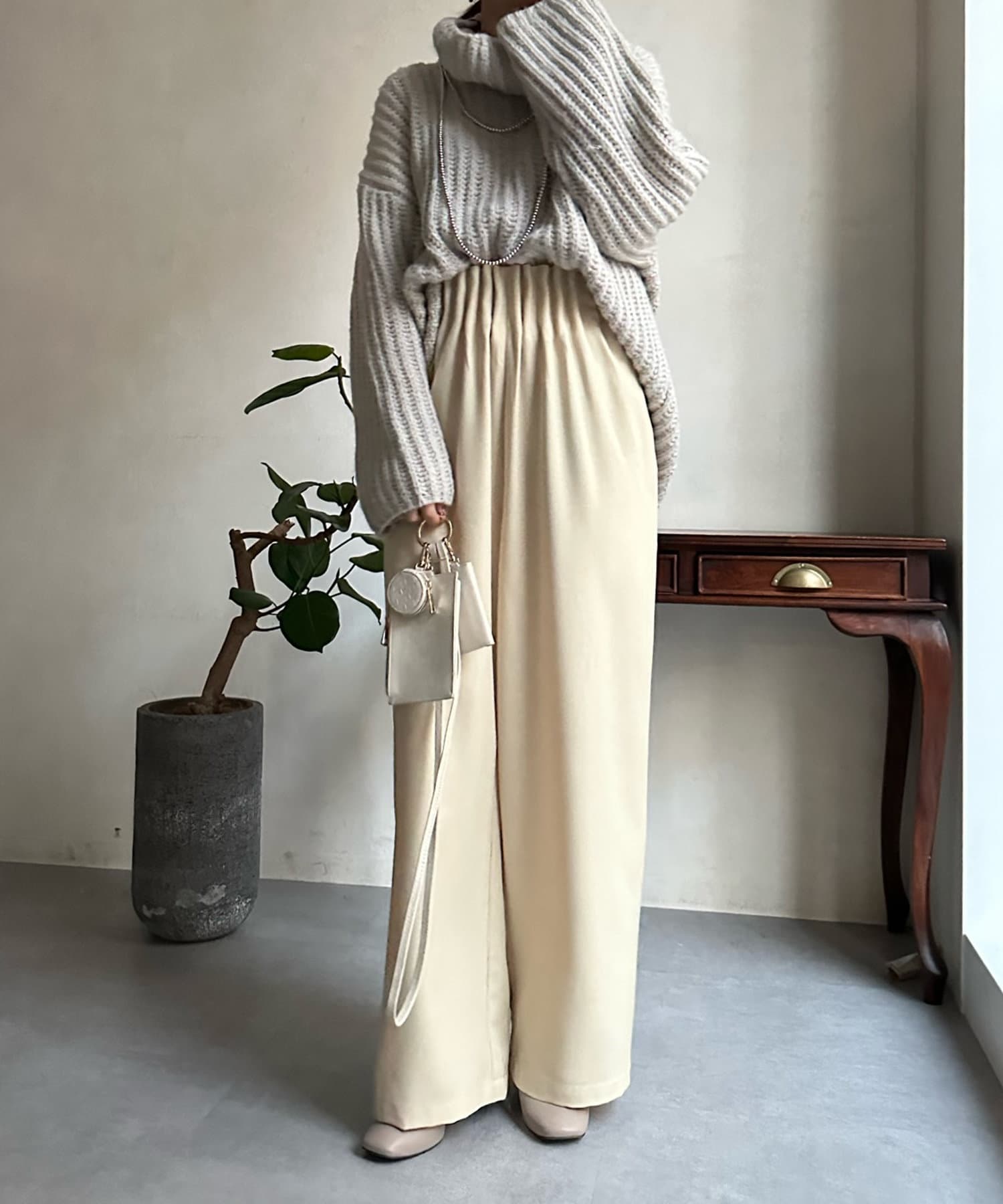 美品☆ DouDou ハイウエストパンツ ブラック ハイウエストパンツ | DOUDOU(ドゥドゥ)レディース | PAL CLOSET