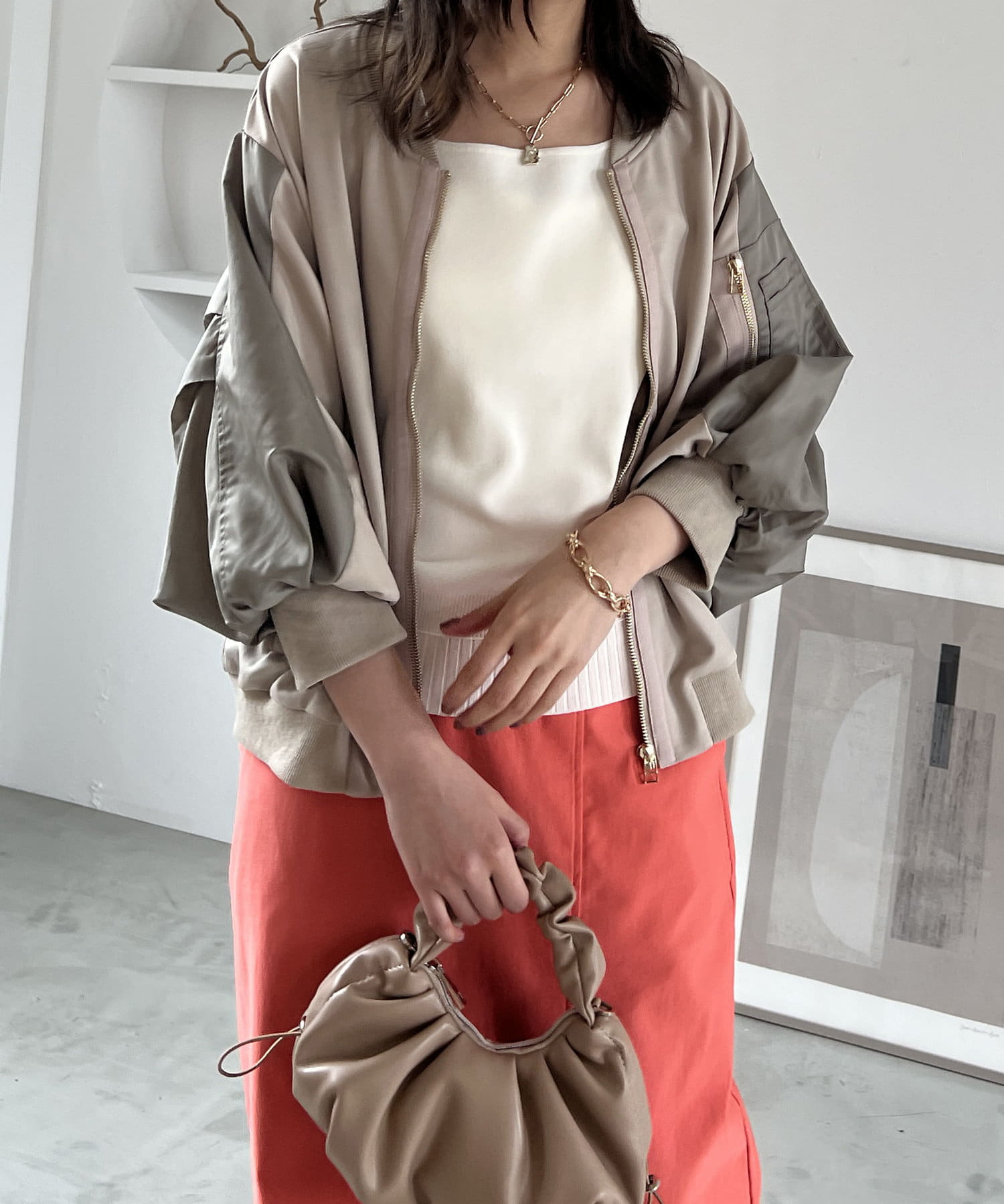 un dix cors(アンディコール) MA-1ブルゾン