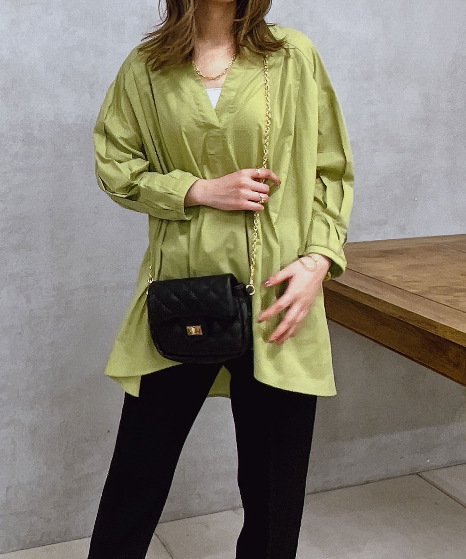 un dix cors(アンディコール) コットンタックスリーブブラウス