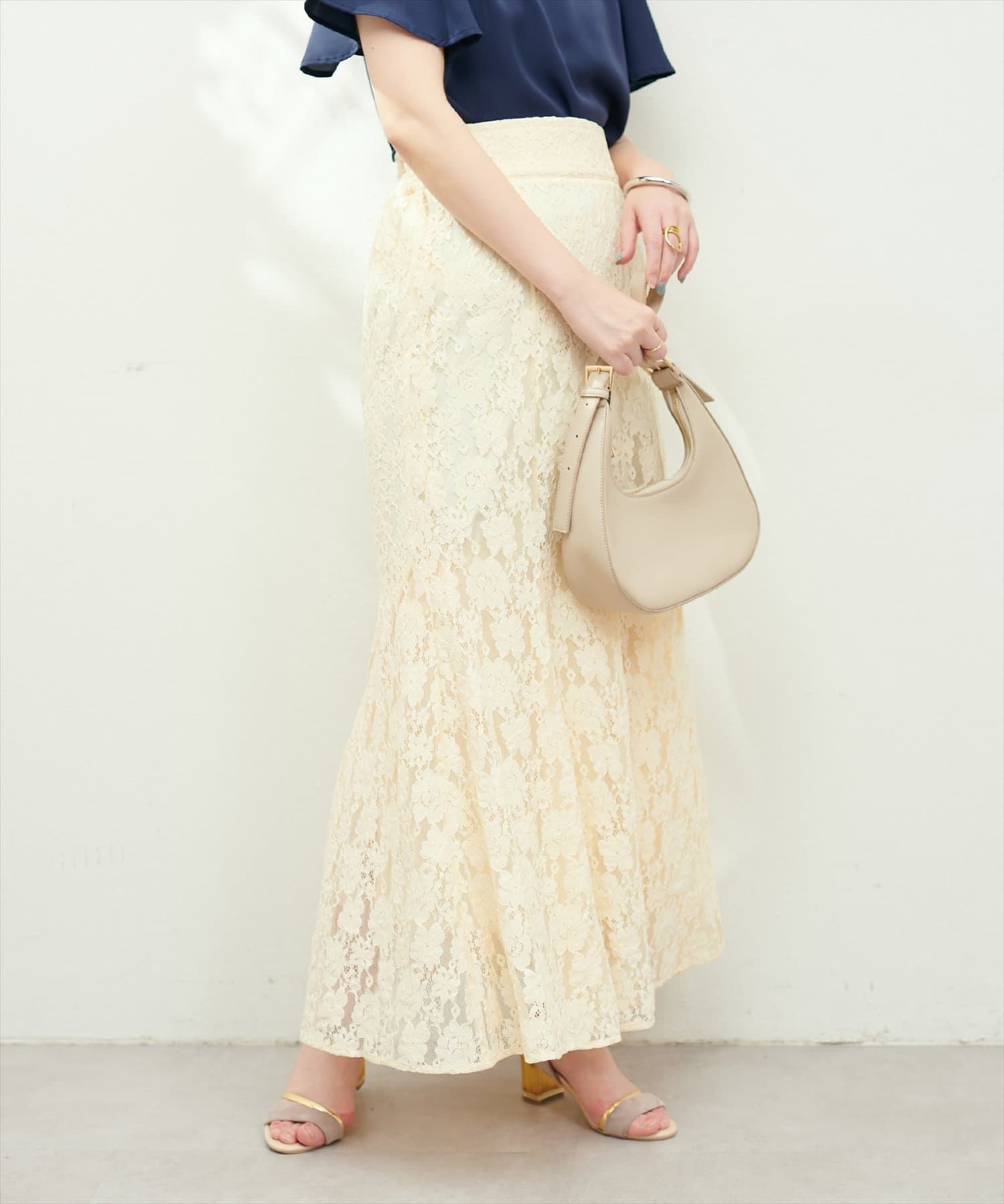 natural couture(ナチュラルクチュール) 新色追加 / 再販 / osono長さ変えれる配色レーススカート