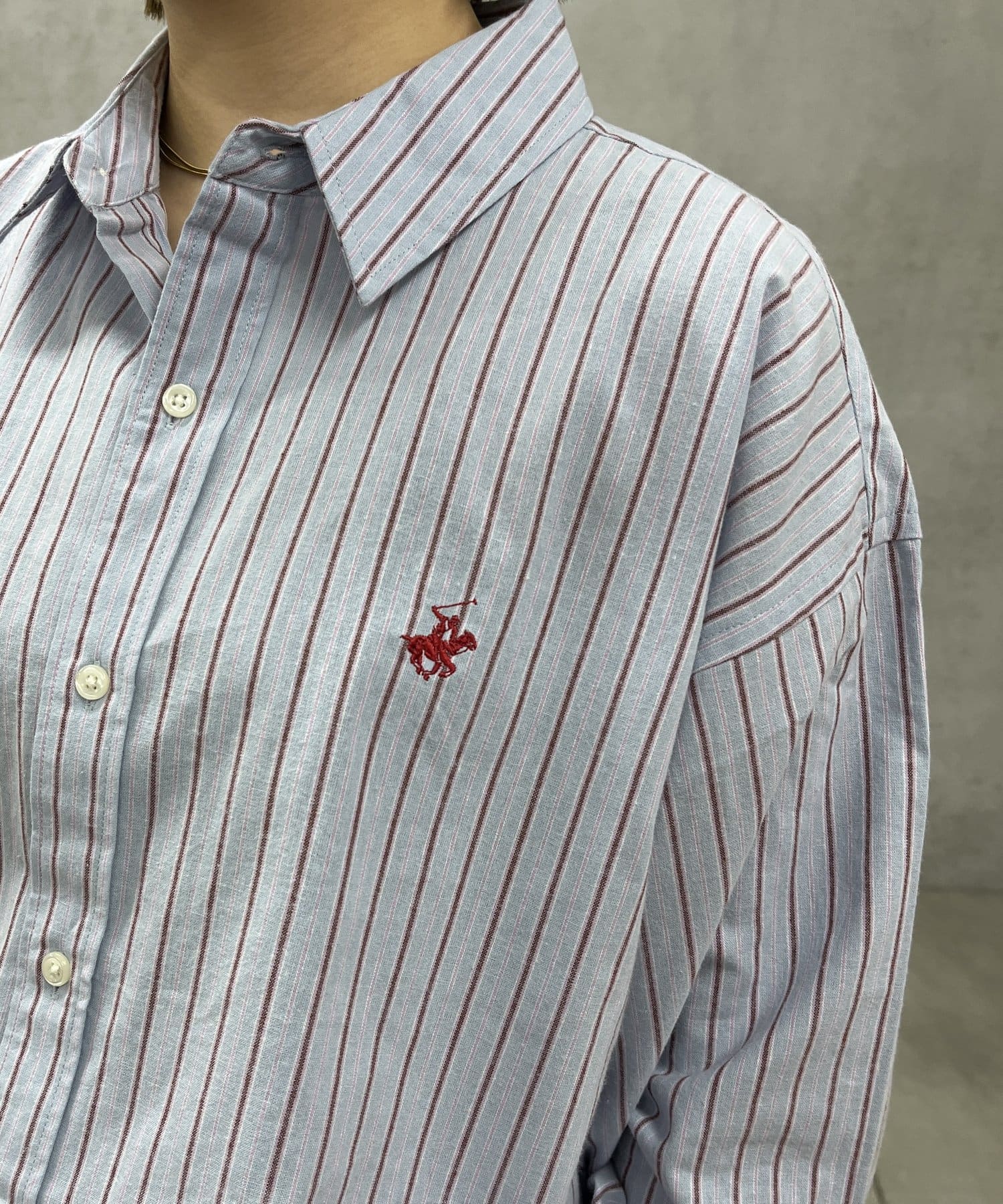 WHO’S WHO gallery(フーズフーギャラリー) BEVERLY HILLS POLO CLUBストライプシャツ