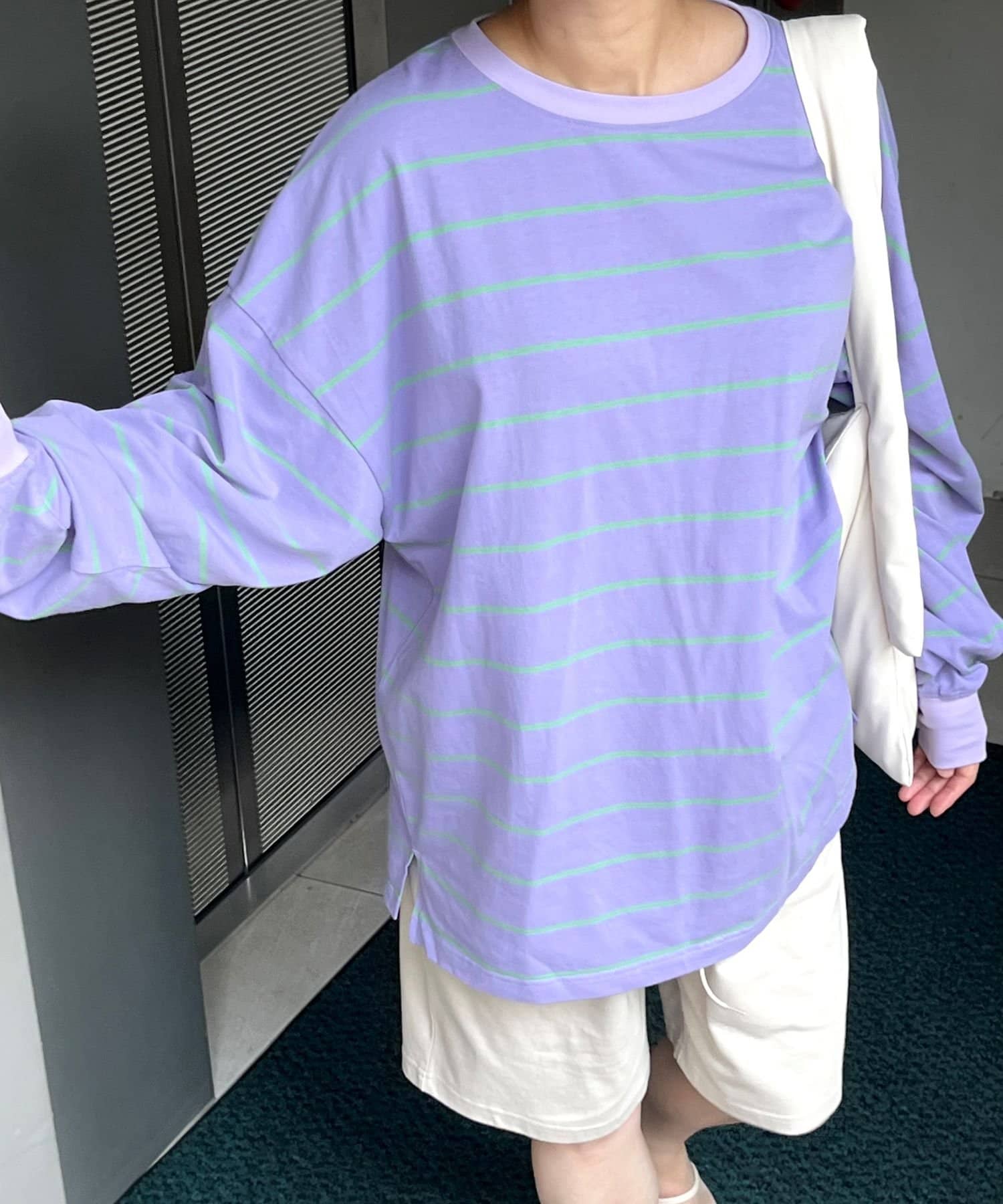 Kastane(カスタネ) 【WHIMSIC】MULTI BORDER LONG SLEEVE TEE