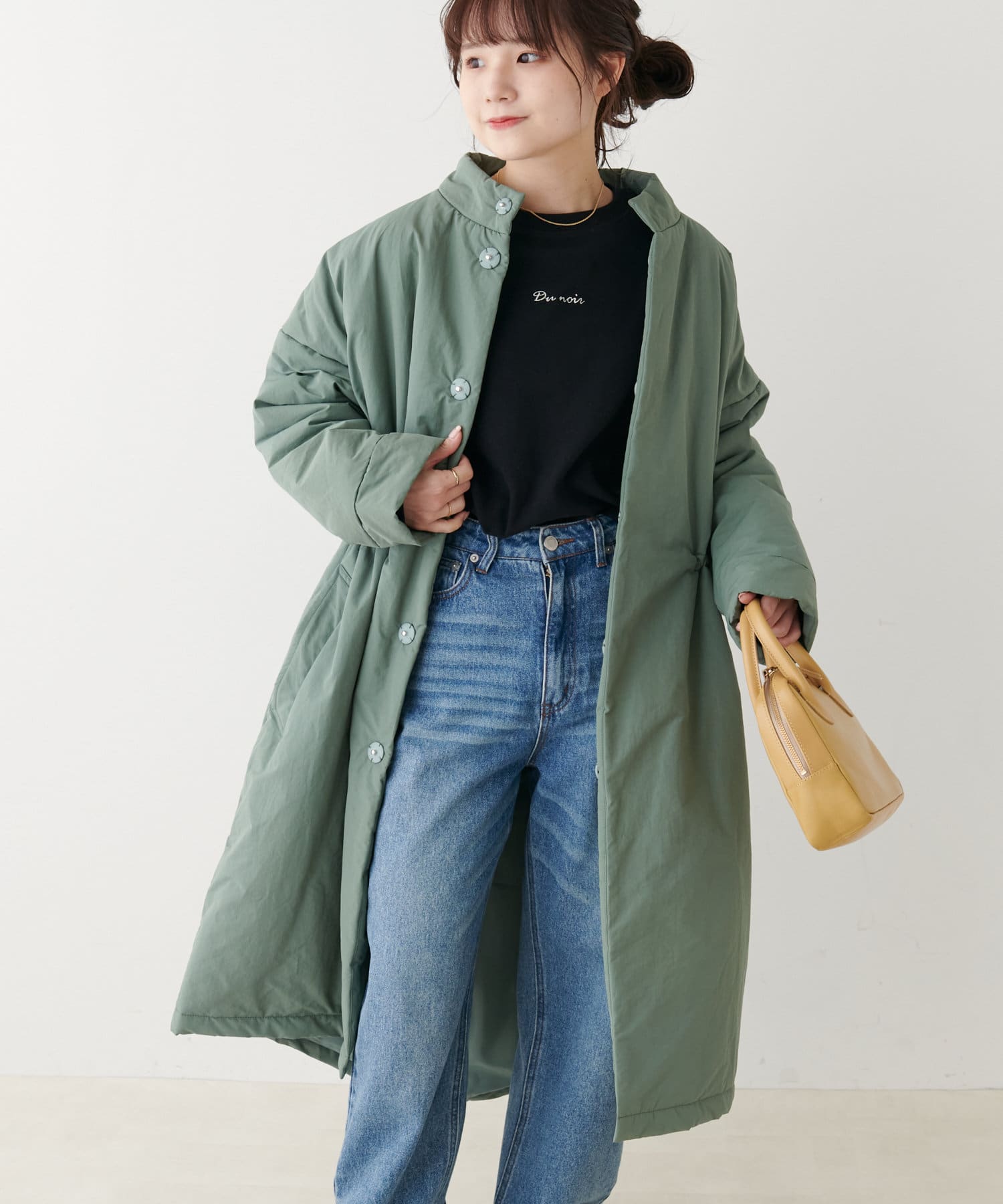 PUAL CE CIN(ピュアルセシン) 【Du noir】ロゴ刺繍デザインTシャツ