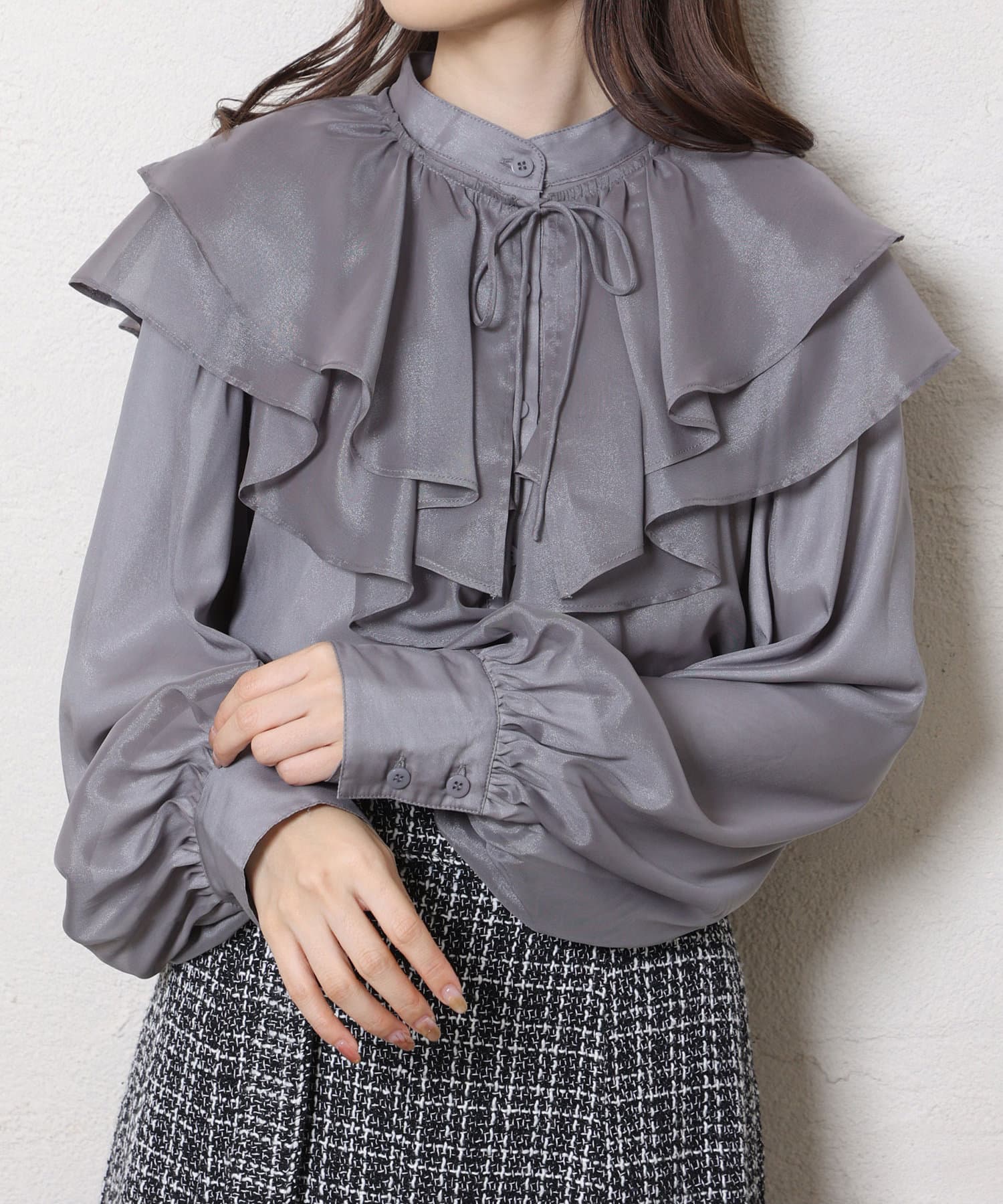 one after another NICE CLAUP(ワンアフターアナザー ナイスクラップ) フリルブラウス