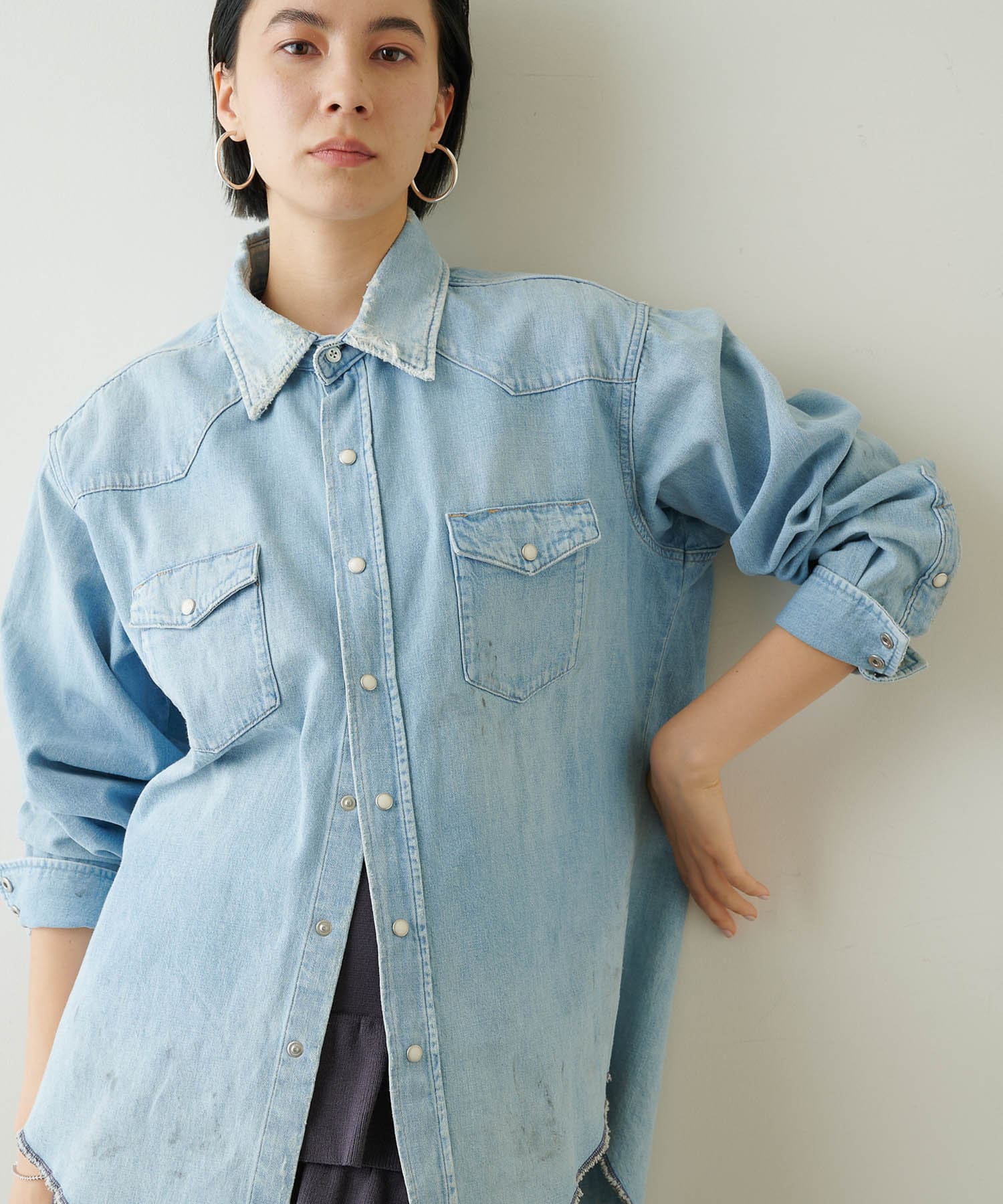 RED CARD ❤︎ Nelly Denim Shirts デニムシャツ - シャツ/ブラウス