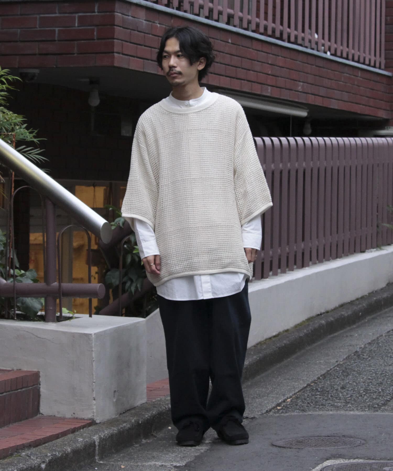 ARMY TWILL】MESH ビッグTシャツ かぎ編み メッシュTシャツ | FREDY