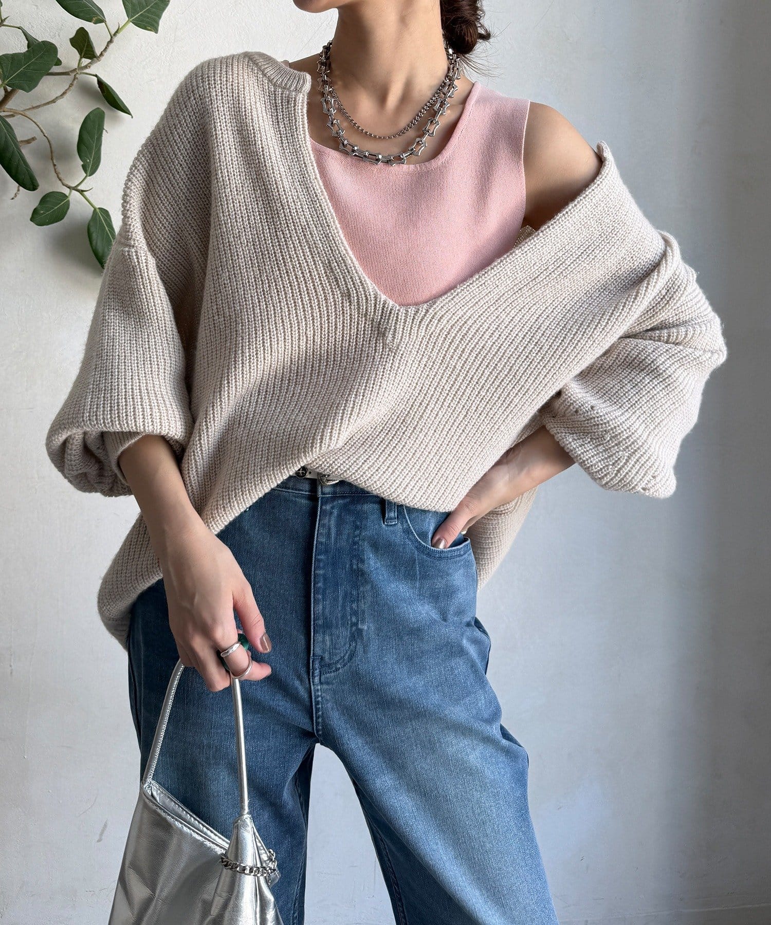 DOUDOU(ドゥドゥ) 【完売カラー再追加！】スクエアニットタンク