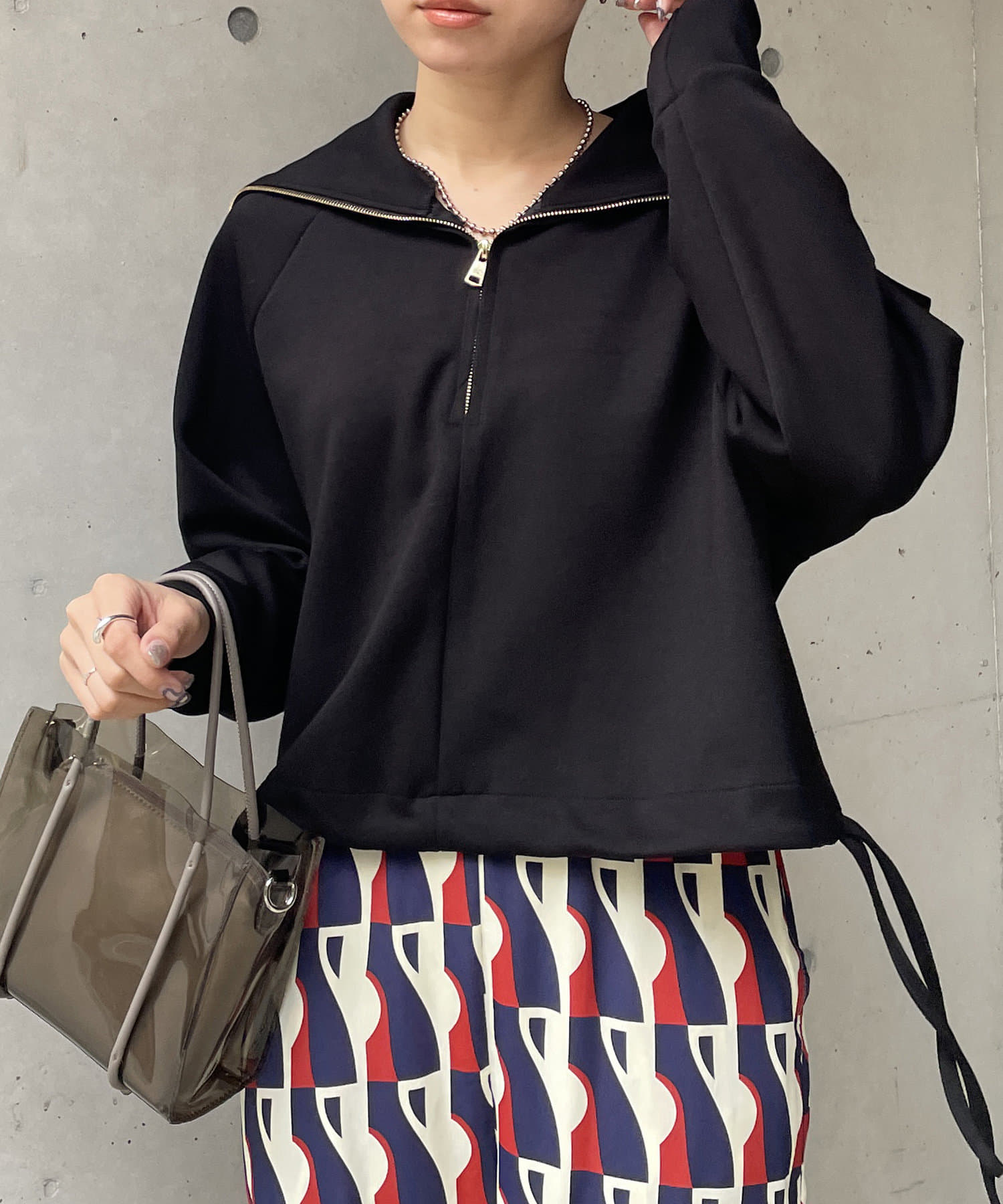 Thevon.(ゼヴォン) スムースハーフジッププルオーバー