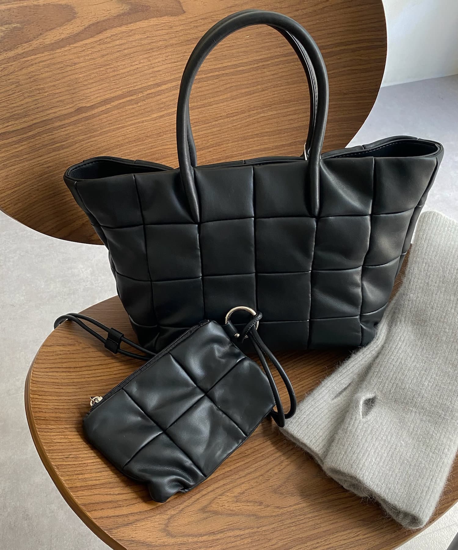 DOUDOU(ドゥドゥ) パッチワークボンディング2WAYトート