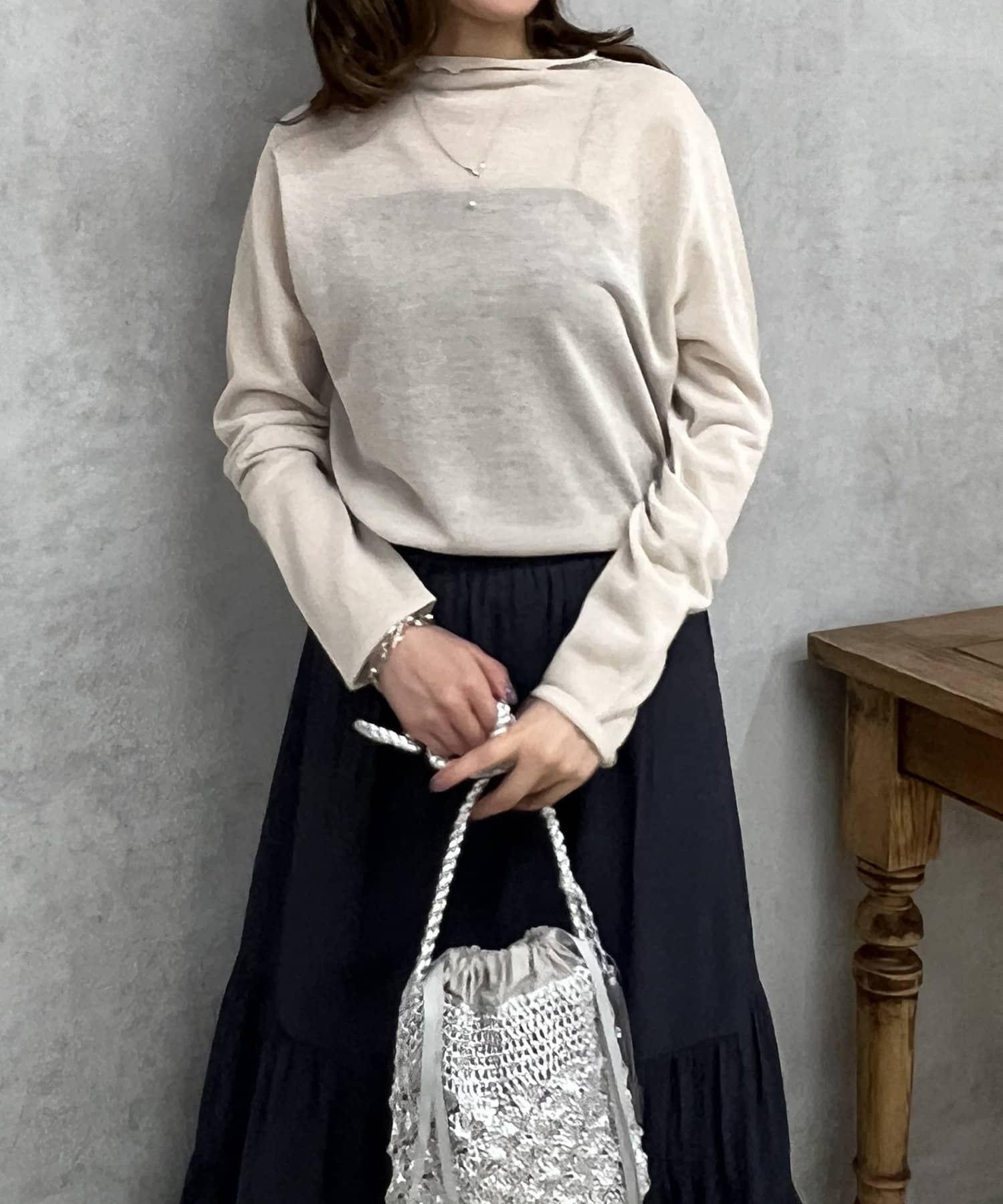 un dix cors(アンディコール) シアーニットプルオーバー