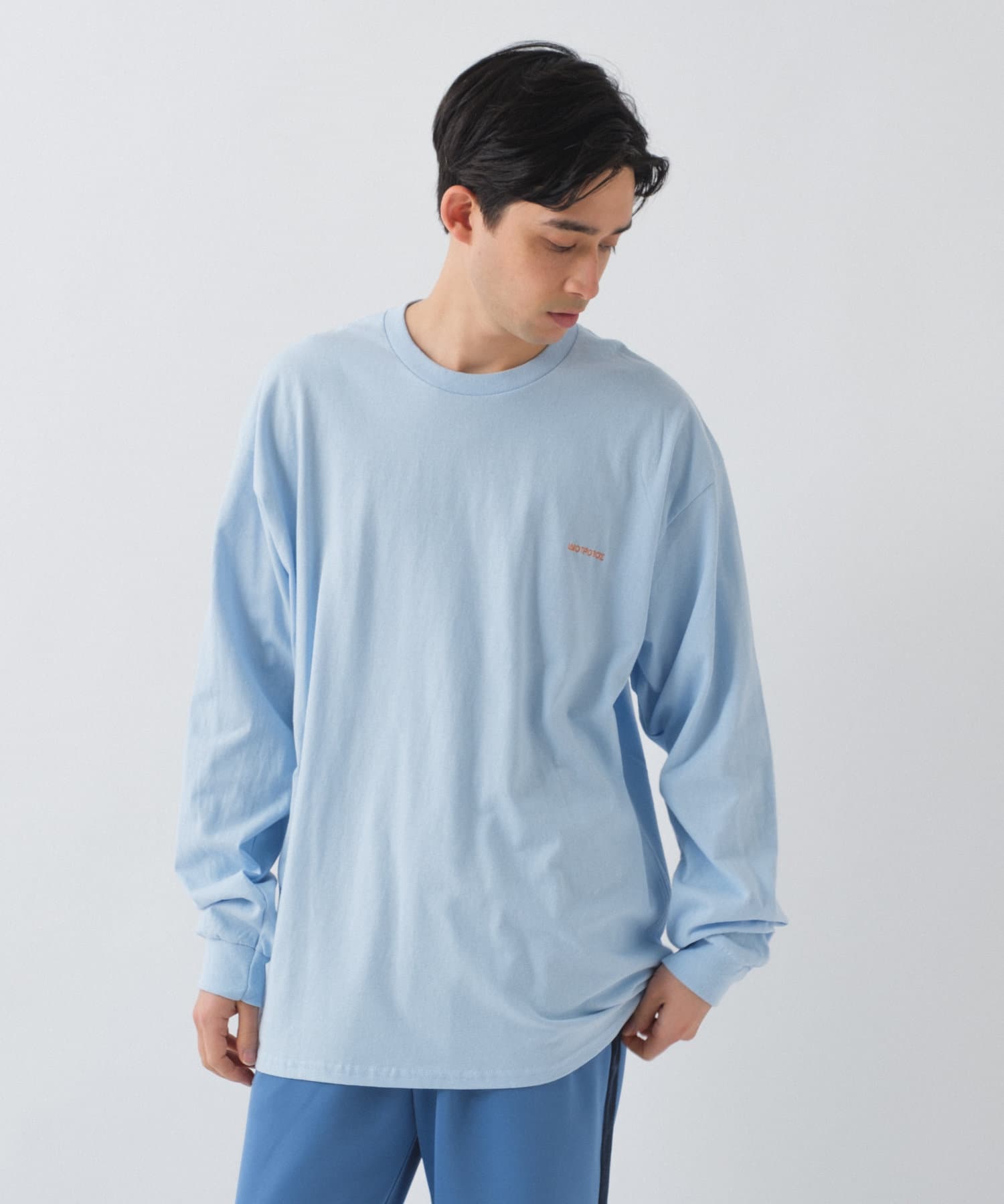 WHIMSIC】EMBROIDERY LOGO LONG SLEEVE TEE | Kastane(カスタネ