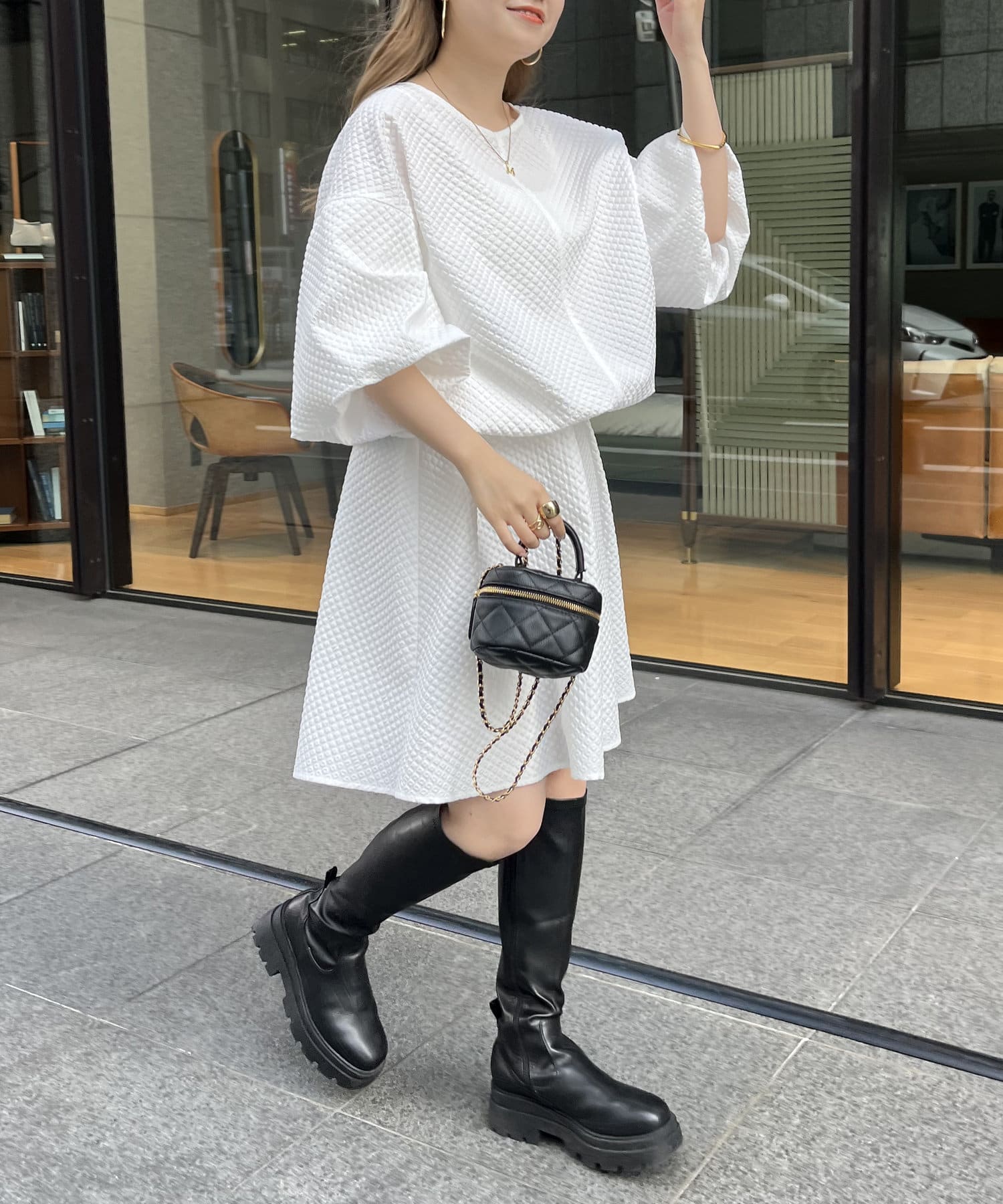 お値下げしました!秋冬服！キルティングセットアップ