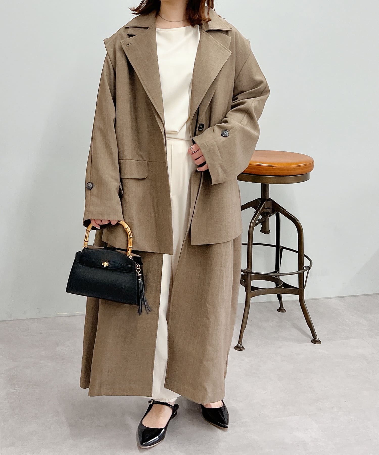 un dix cors(アンディコール) ベストレイヤードトレンチコート