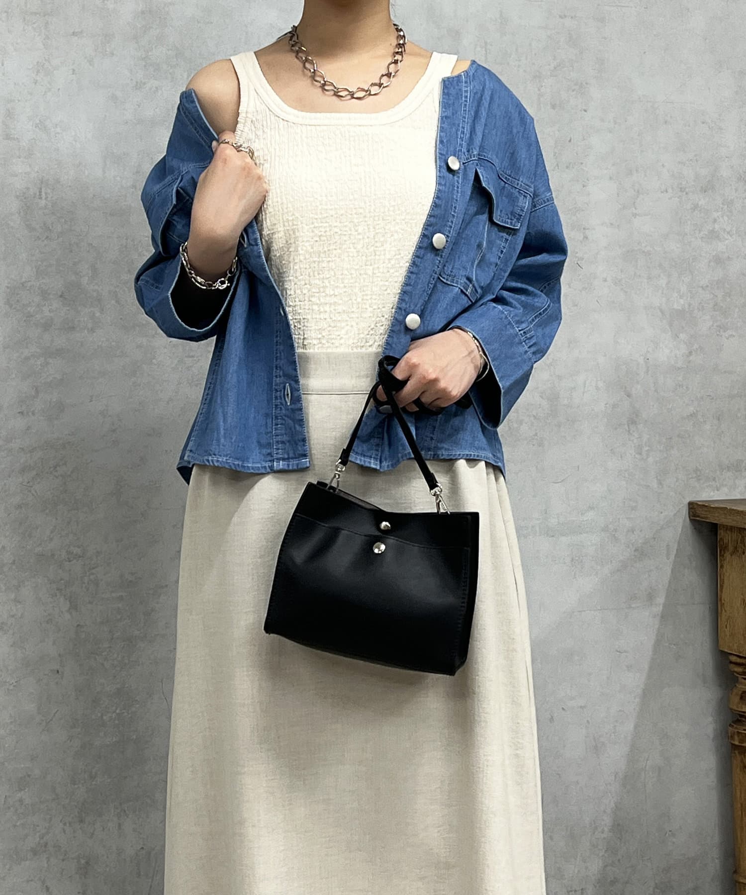 un dix cors(アンディコール) シャーリングタンクトップ