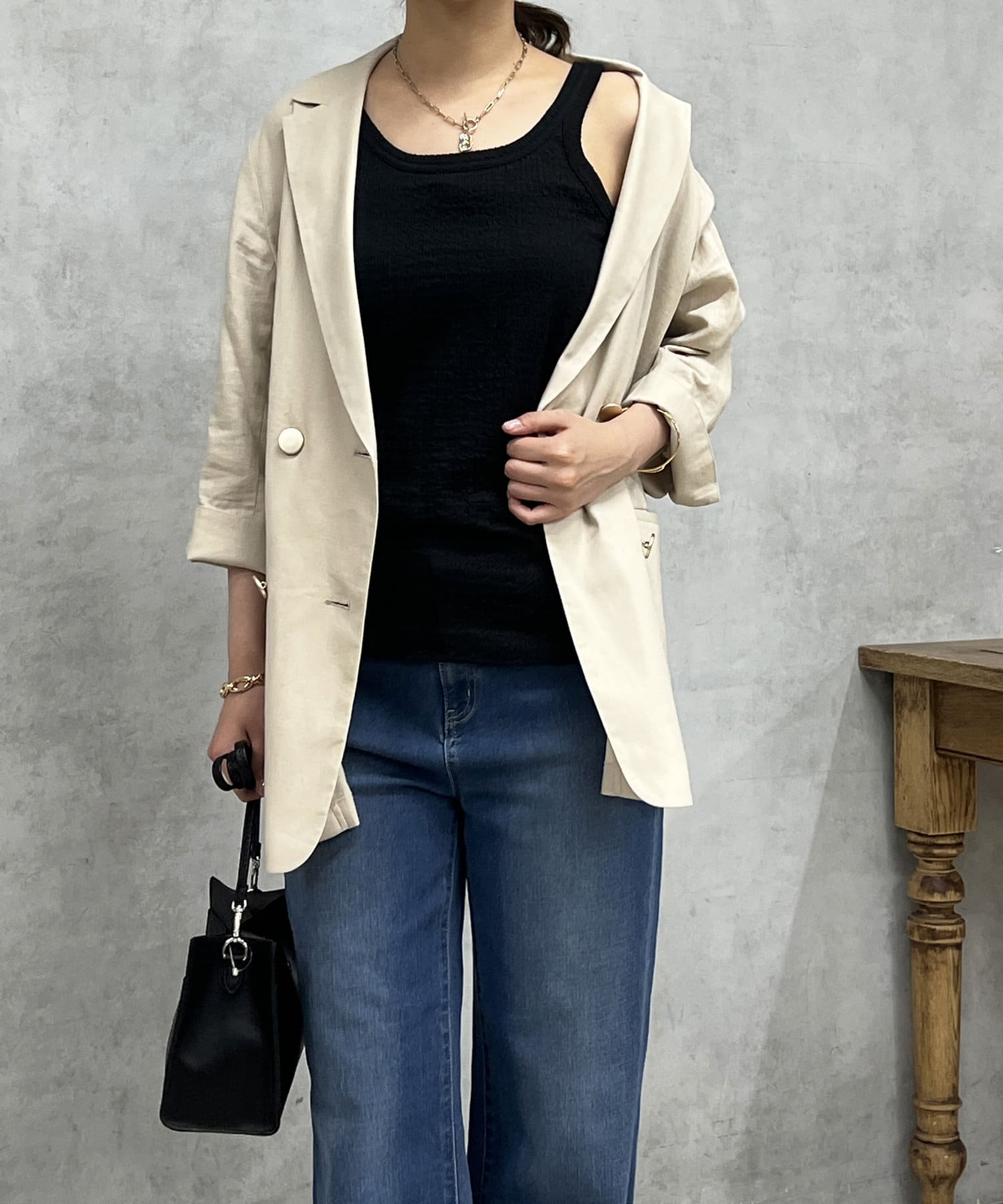 un dix cors(アンディコール) シャーリングタンクトップ