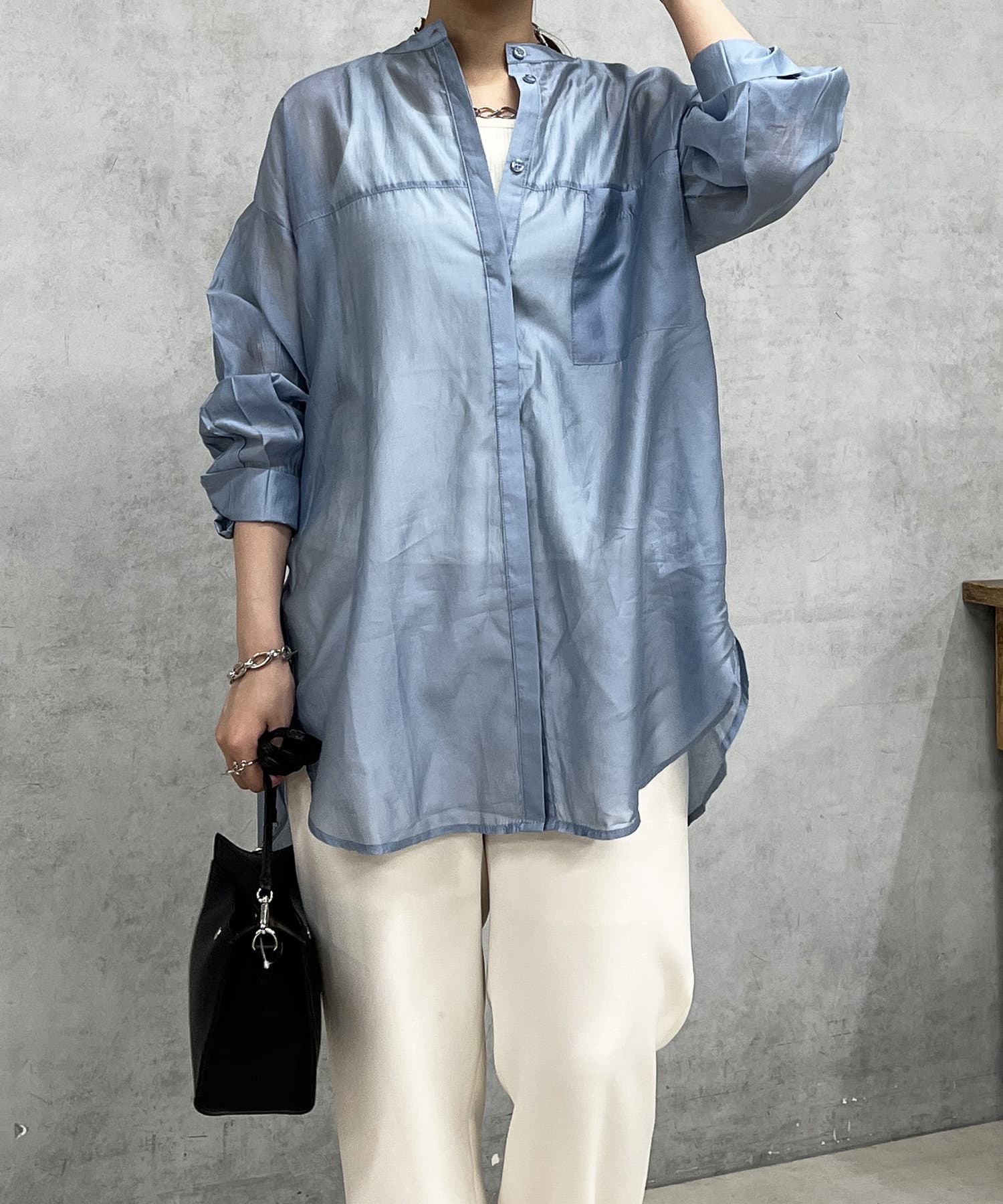 un dix cors(アンディコール) シアーオーバーシャツ