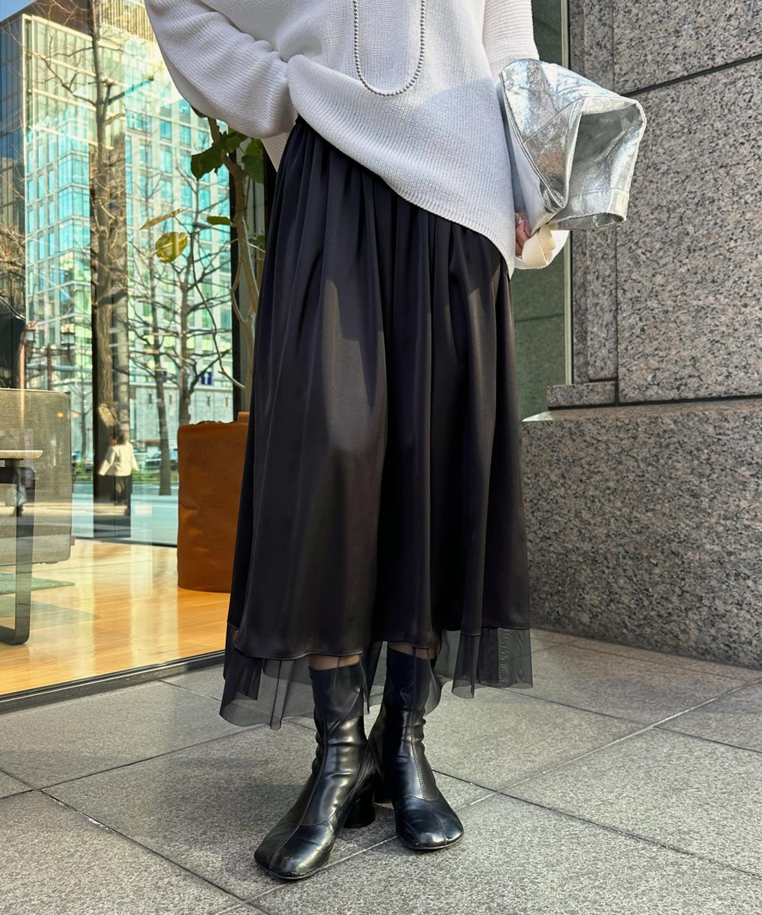 DOUDOU(ドゥドゥ) ソフトチュールスカート