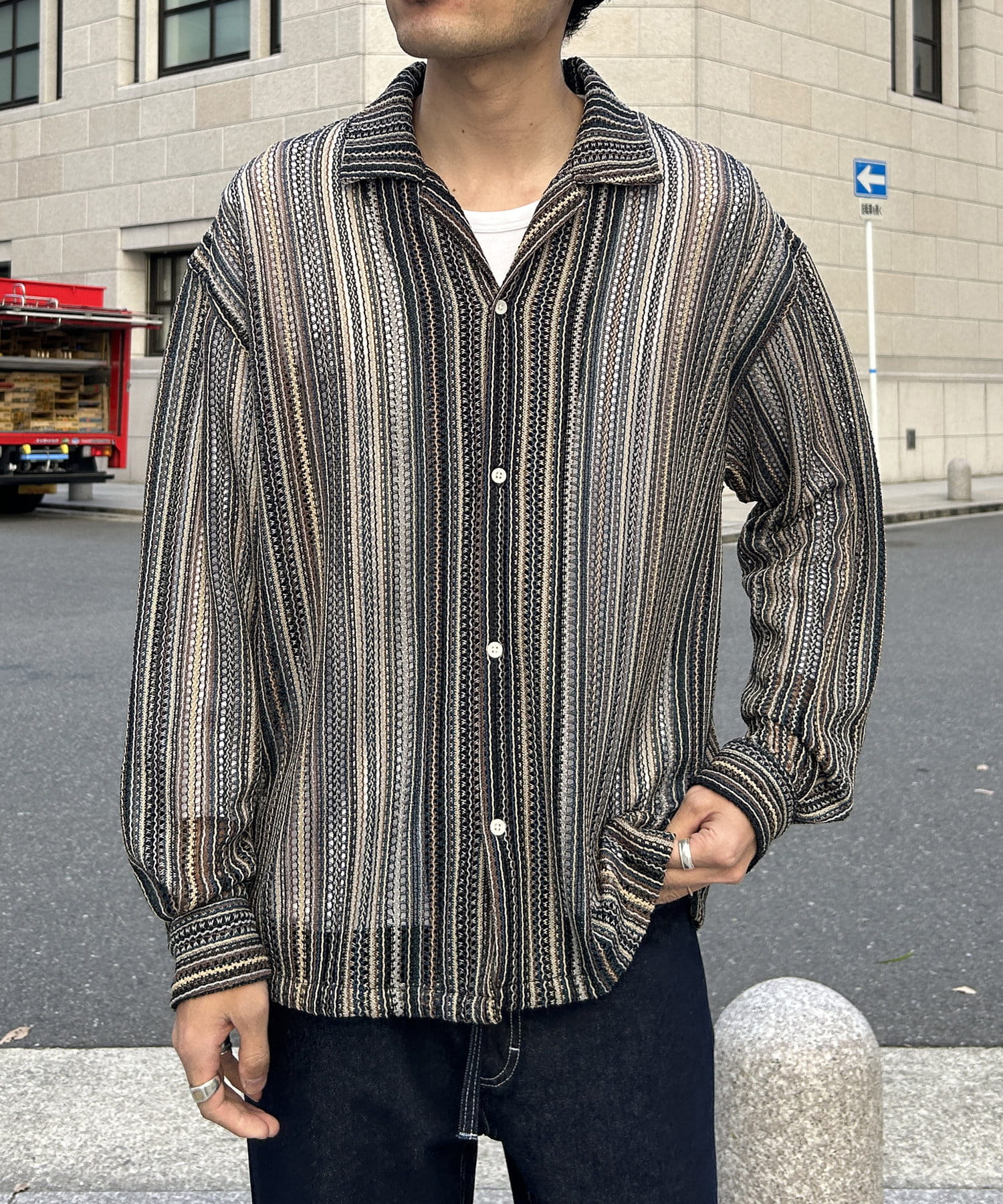 0911▲A85 レースシャツ 0911△A85 レースシャツ