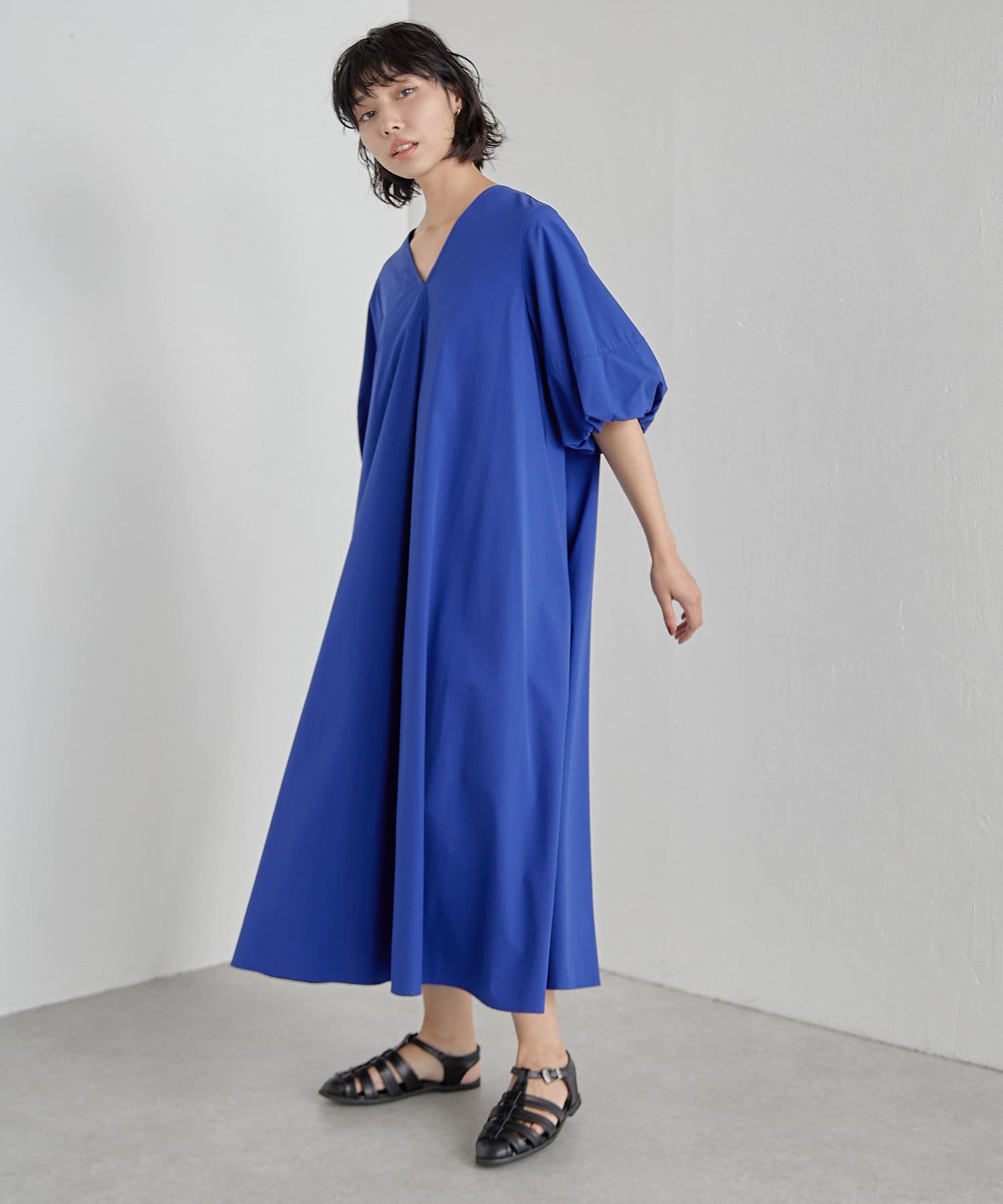 SUMI STYLE スミスタイル　ワンピース　ロングワンピース　青　半袖　美品 ear PAPILLONNER（イアパピヨネ）の「【SUM1 STYLE（スミ