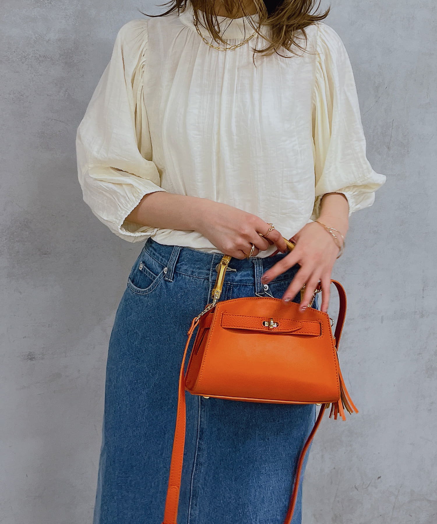 un dix cors(アンディコール) プチハイボリューム袖ブラウス