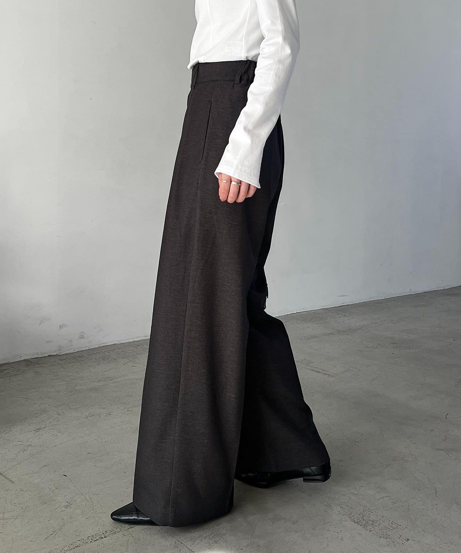 CAPRICIEUX LE'MAGE(カプリシュレマージュ) 【累計2.5万本！】【LE'MAGE×gemeilコラボ】2タックワイドパンツ