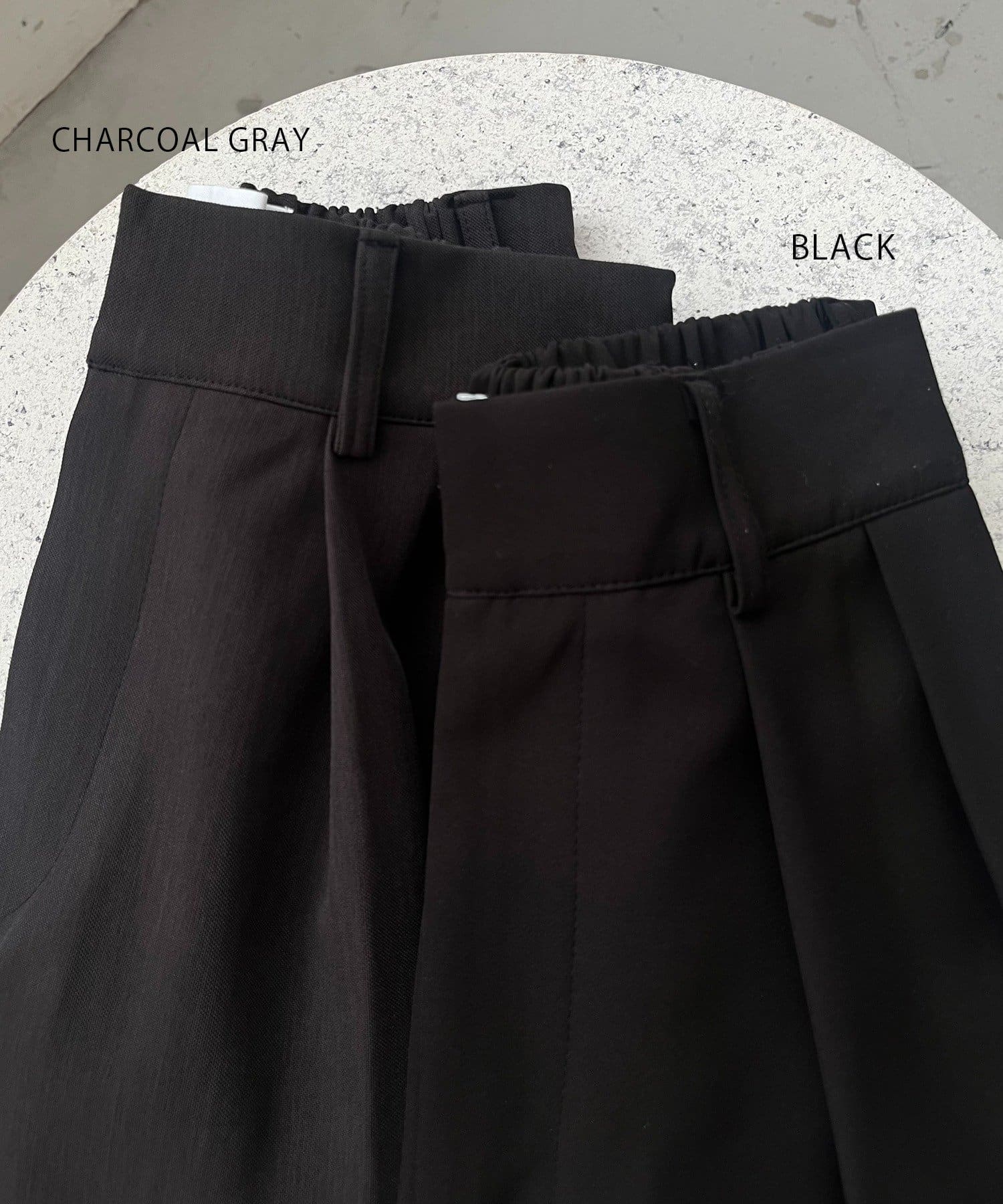 CAPRICIEUX LE'MAGE(カプリシュレマージュ) 【累計3万本！新色イエロー・チャコールグレー】2タックワイドパンツ