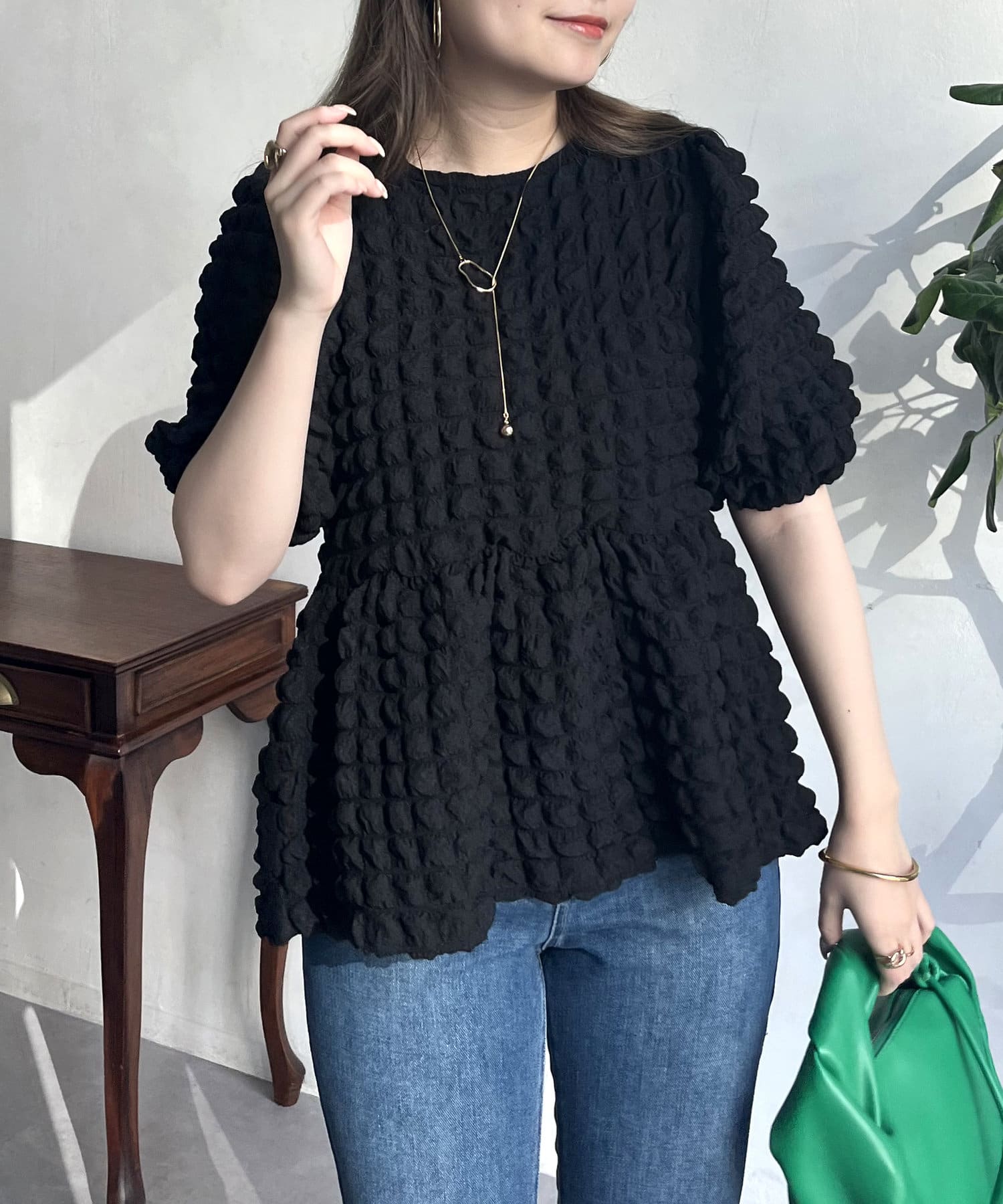 prose verse(プロズヴェール) POCOPOCOペプラムブラウス