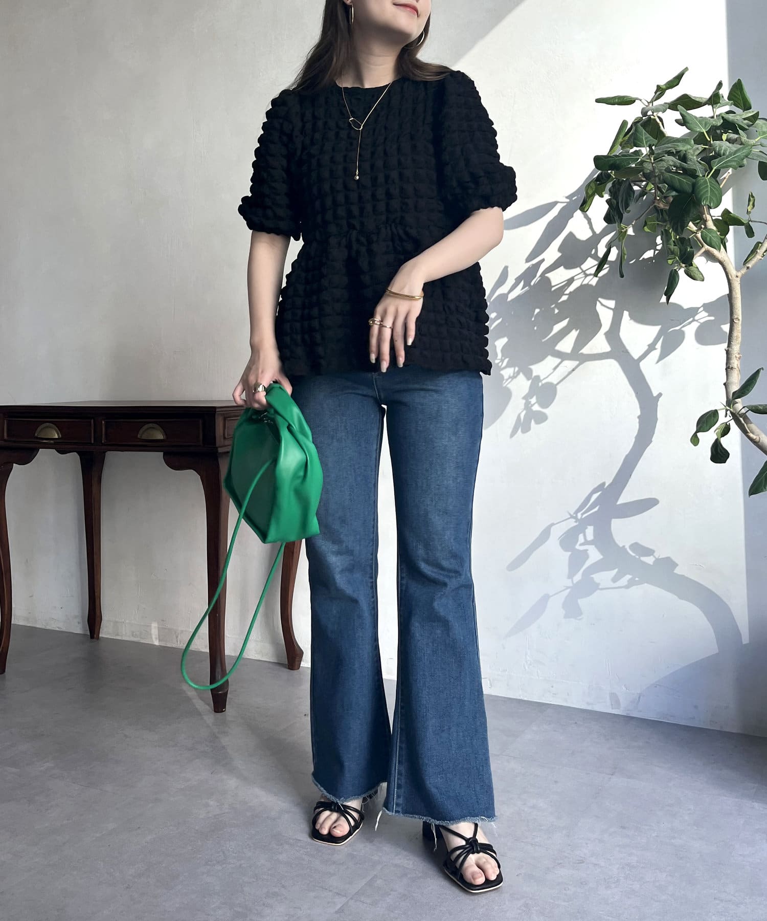 prose verse(プロズヴェール) POCOPOCOペプラムブラウス