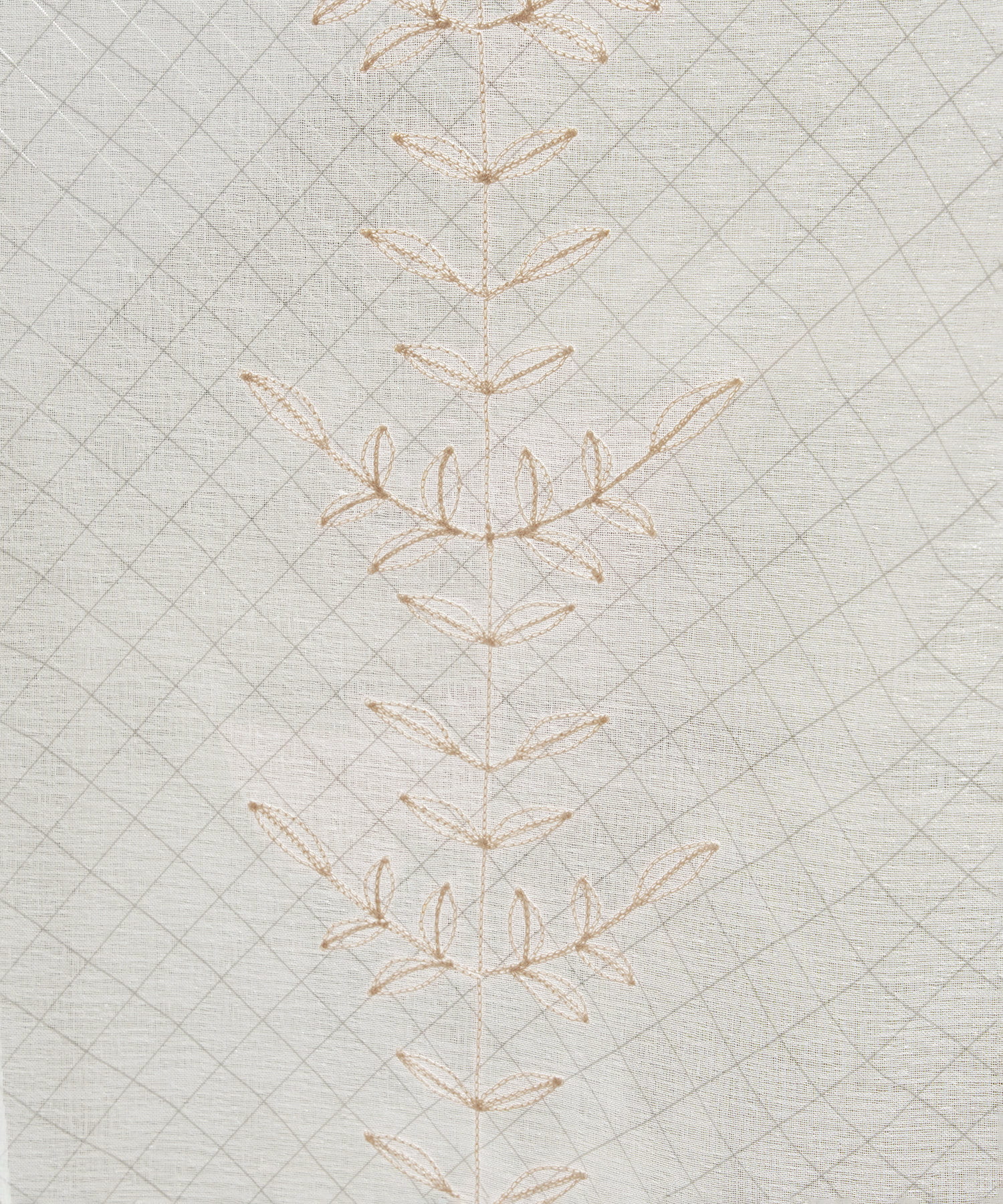 3COINS(スリーコインズ) 刺繍セパレートカーテンリーフ