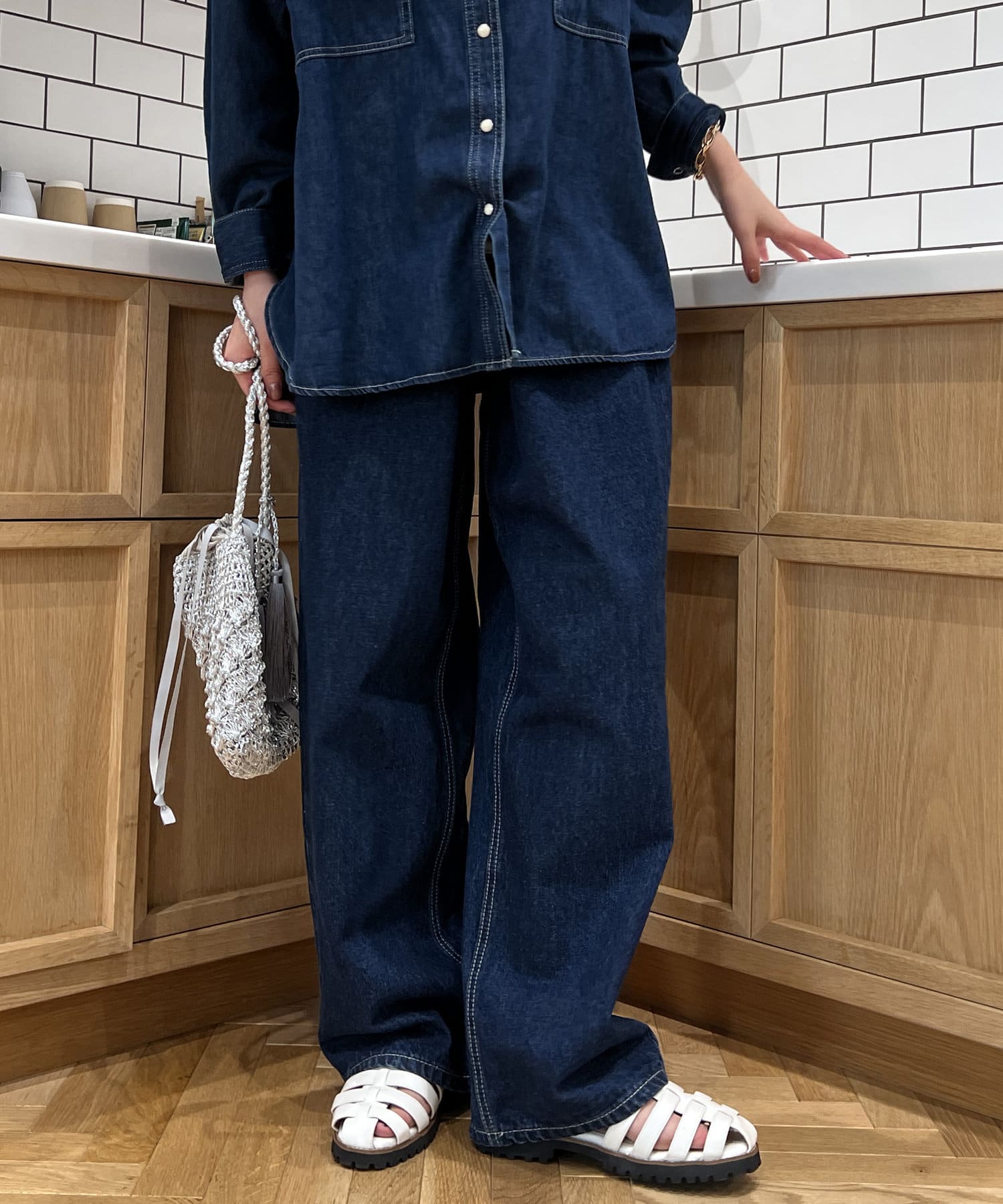 un dix cors(アンディコール) ルーズワイドデニム