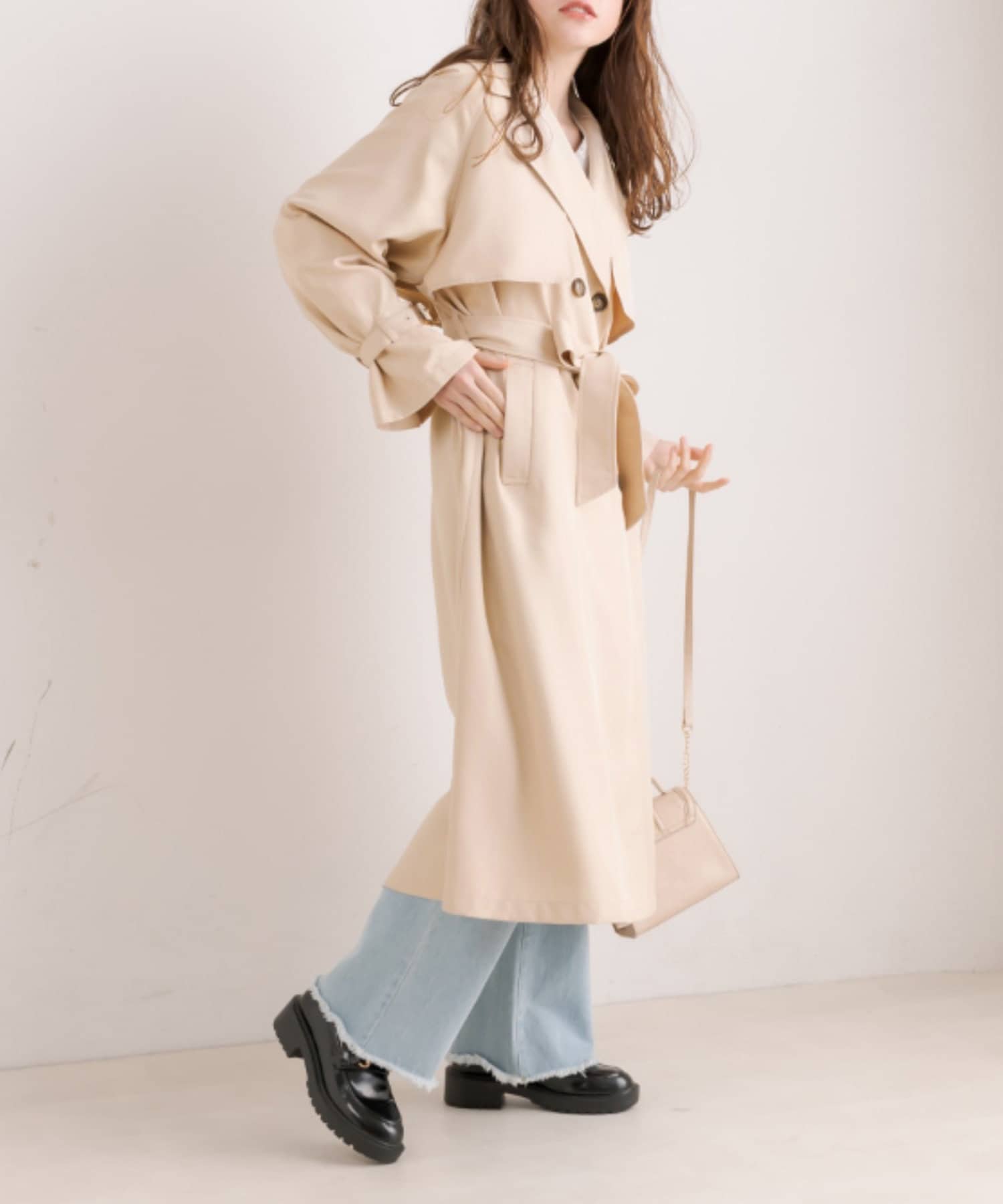 S/M/Lサイズ展開】OliveBasicトレンチコート | OLIVE des OLIVE