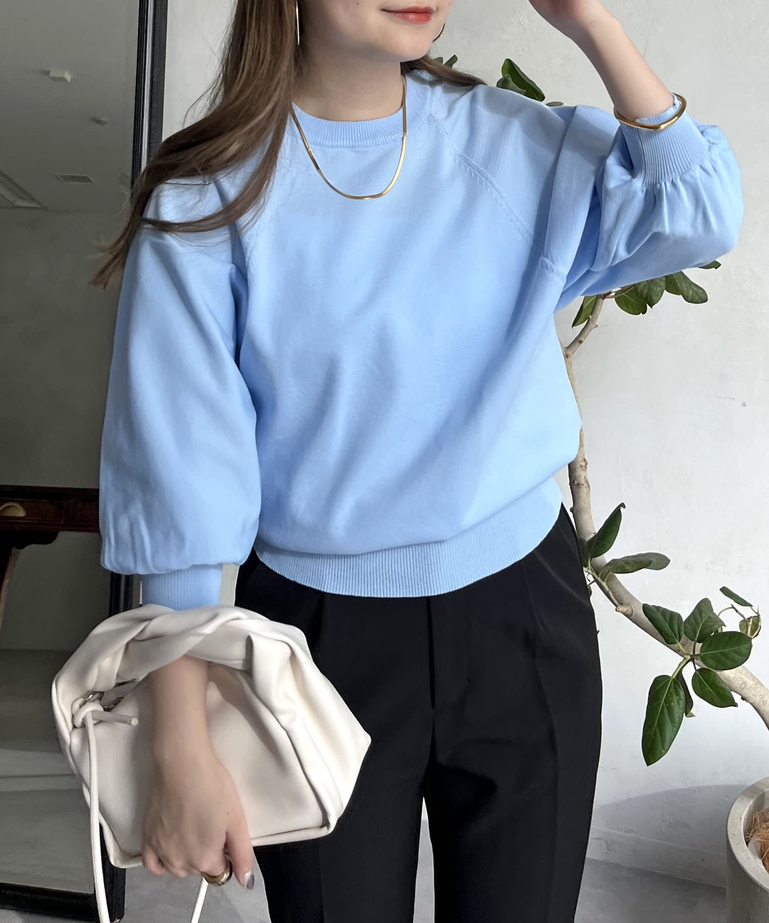 prose verse(プロズヴェール) ラグラン3Dボリュームスリーブニット