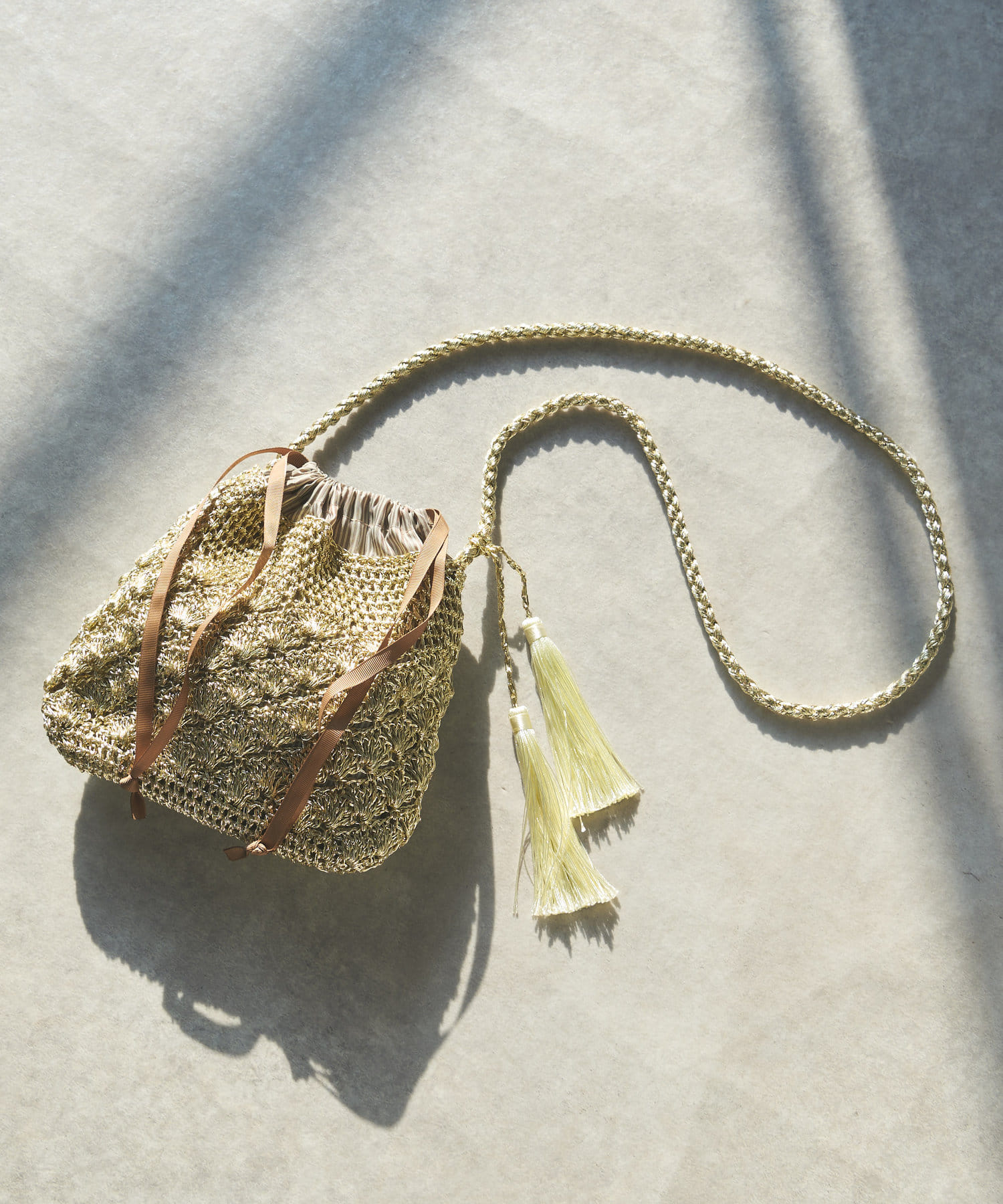 un dix cors(アンディコール) 《予約》メタリック巾着ショルダー