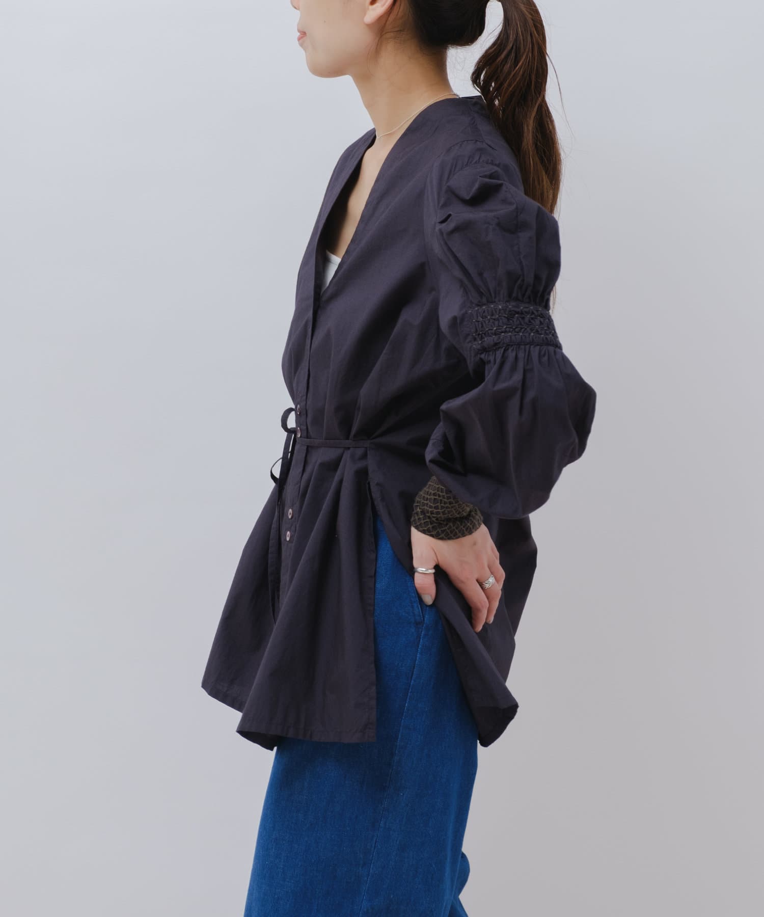 【在庫有】 blouse smocking panipuri | PAL | Pasterip(パセリ)レディース トップス