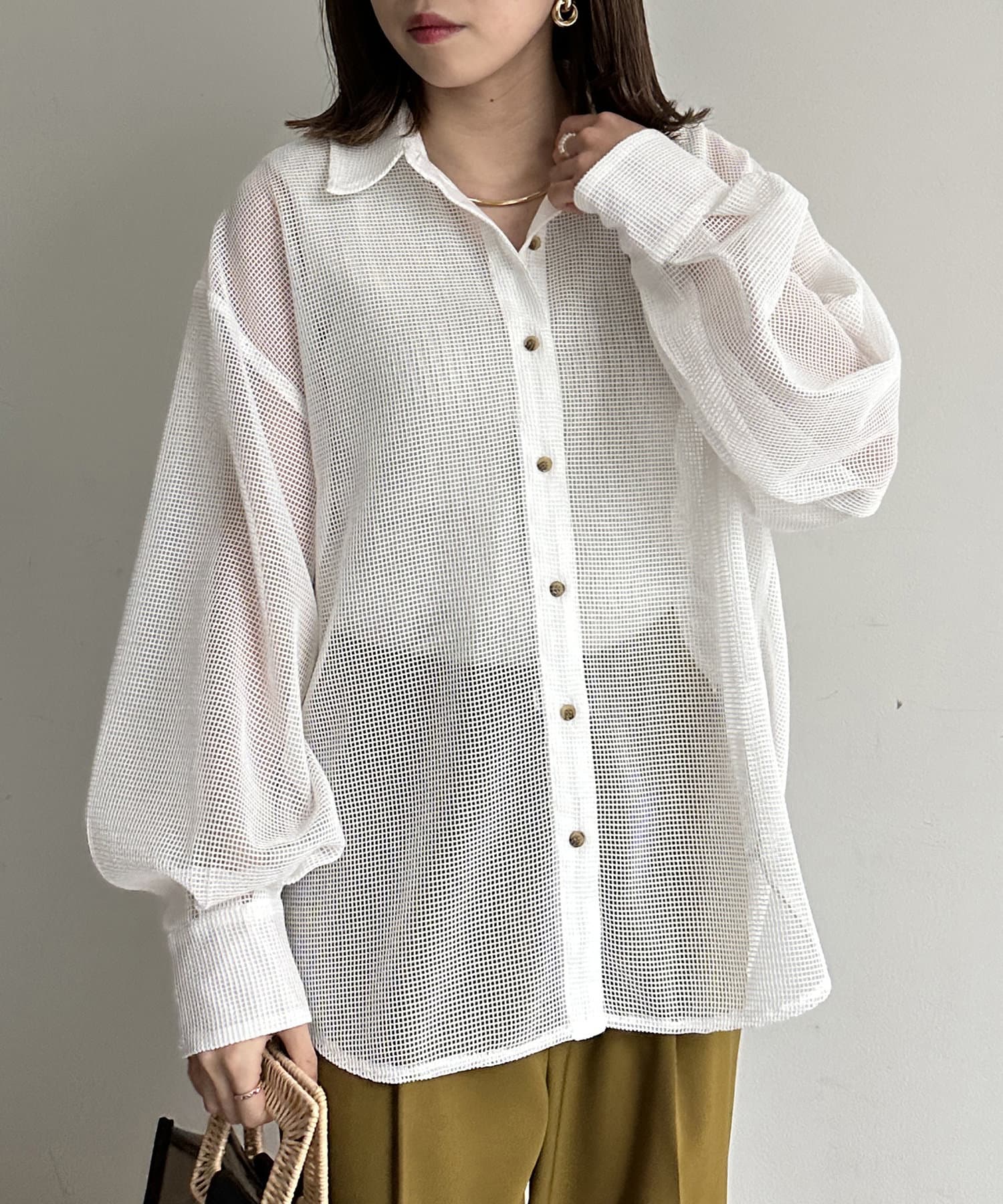 メッシュシアーシャツ | Thevon.(ゼヴォン)レディース | PAL CLOSET