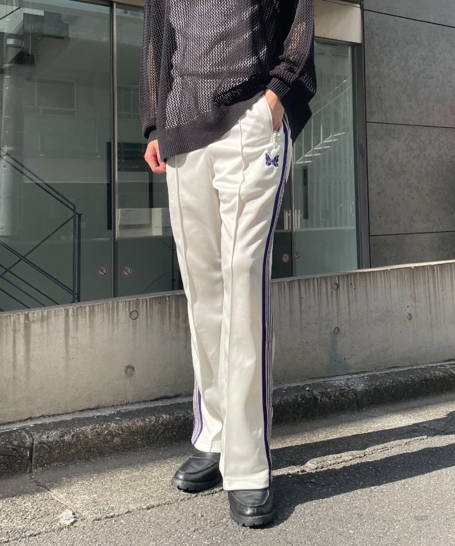 CIAOPANIC(チャオパニック) 【NEEDLES】Boot-Cut Track Pant Poly Smooth