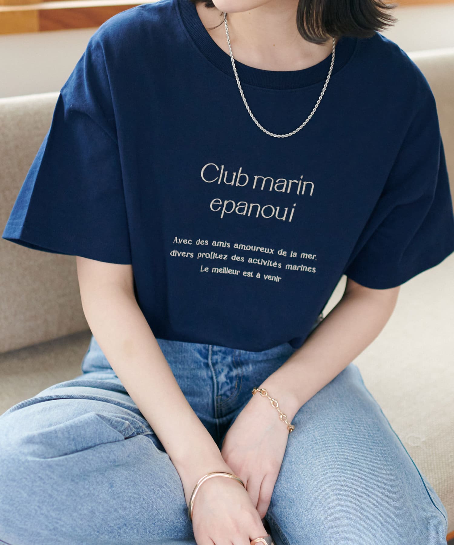 CLUBmarin刺繍Tシャツ | Discoat(ディスコート)レディース | PAL