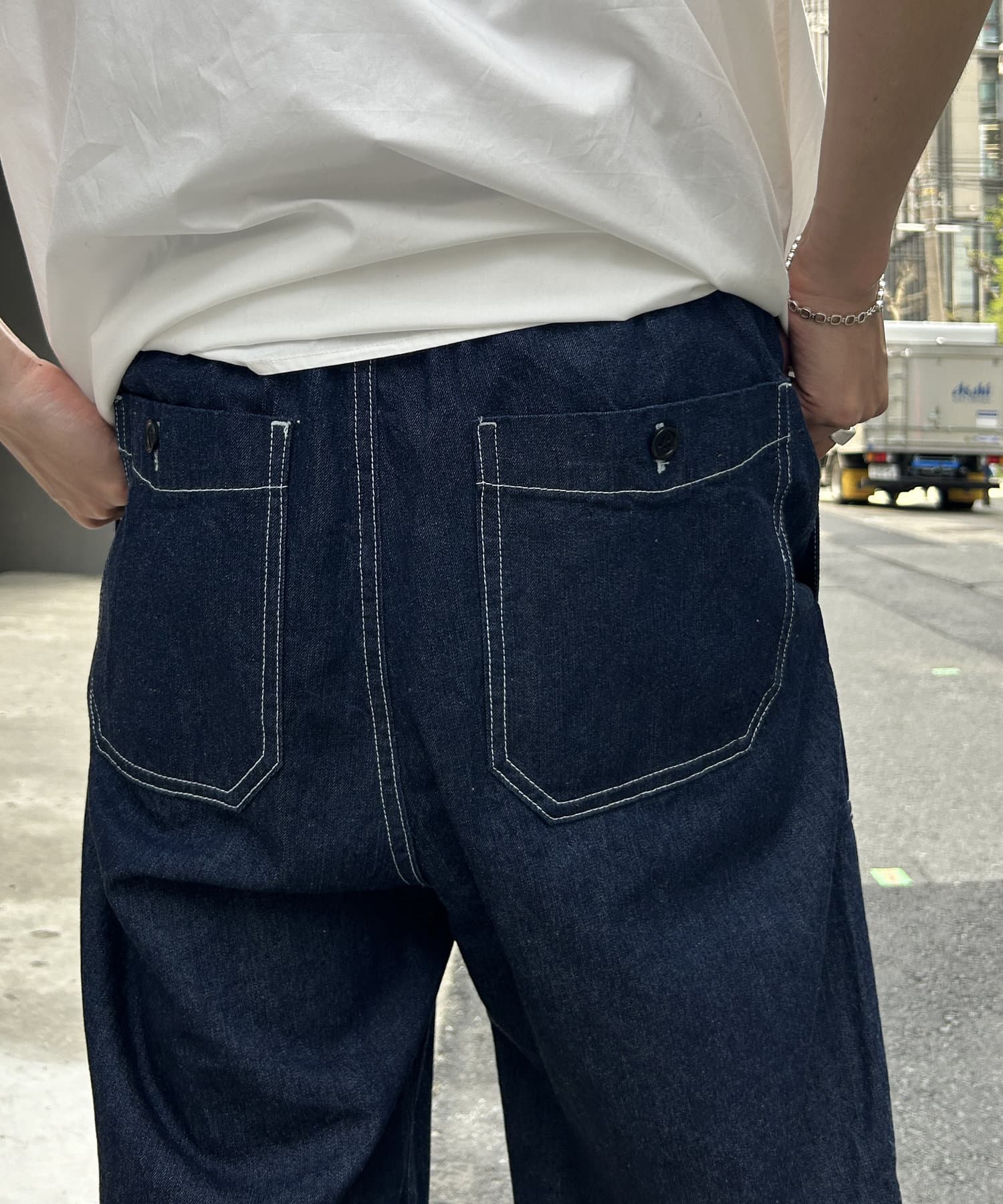 CPCM(シーピーシーエム) 綿麻ベイカーイージーパンツ