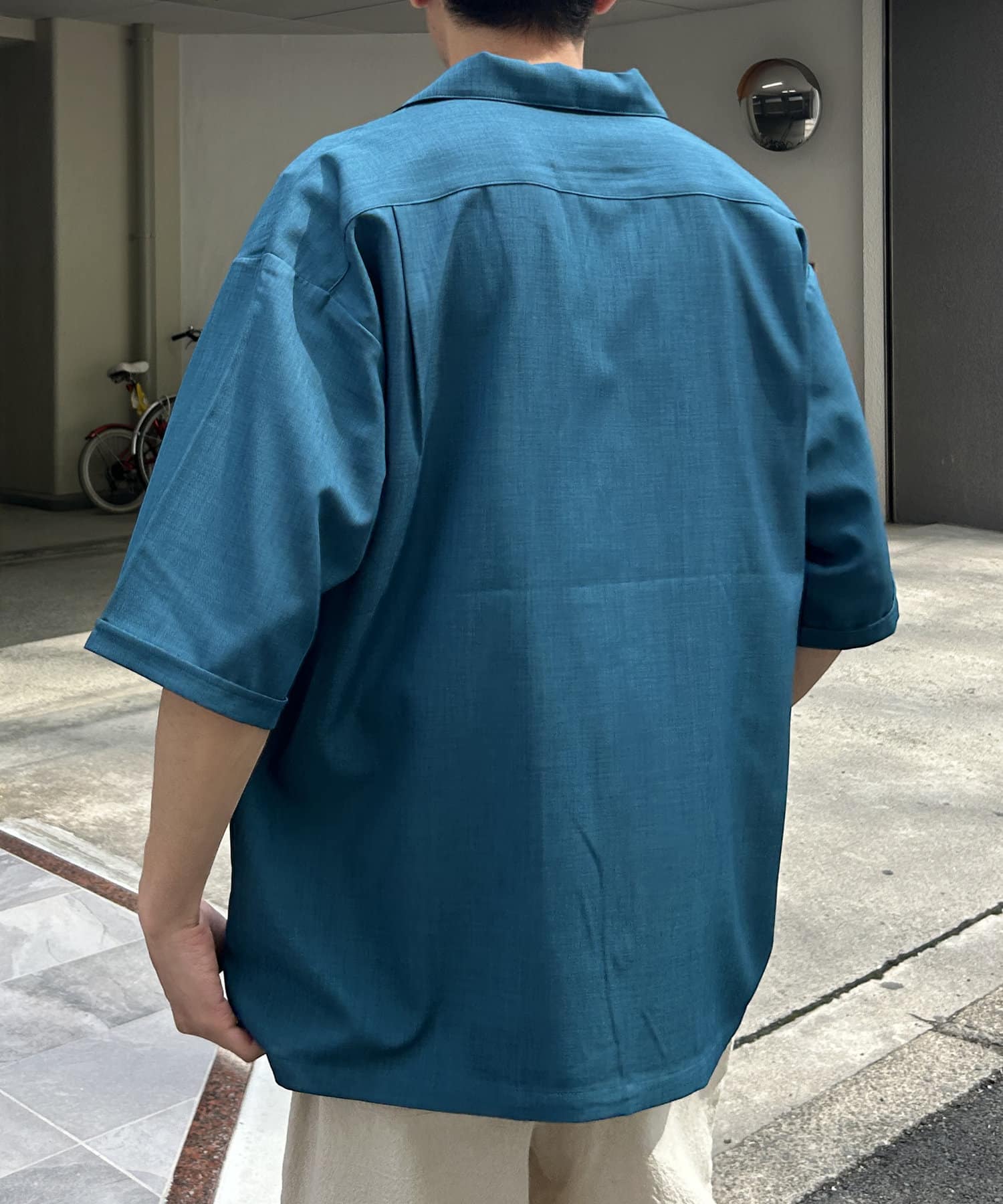 CPCM(シーピーシーエム) 杢調半袖開襟シャツ