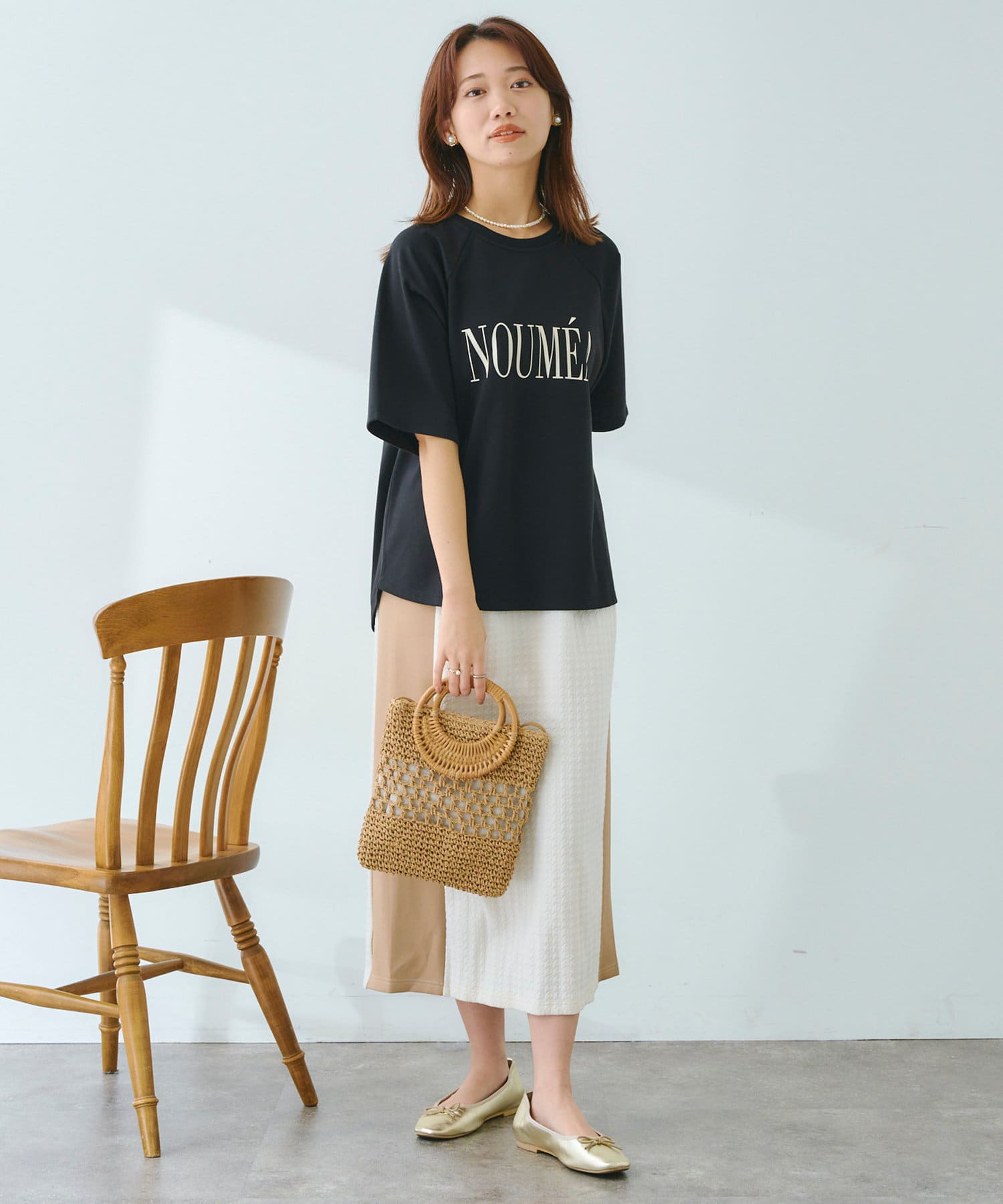 Chez toi(シェトワ) ポンチラグランロゴT