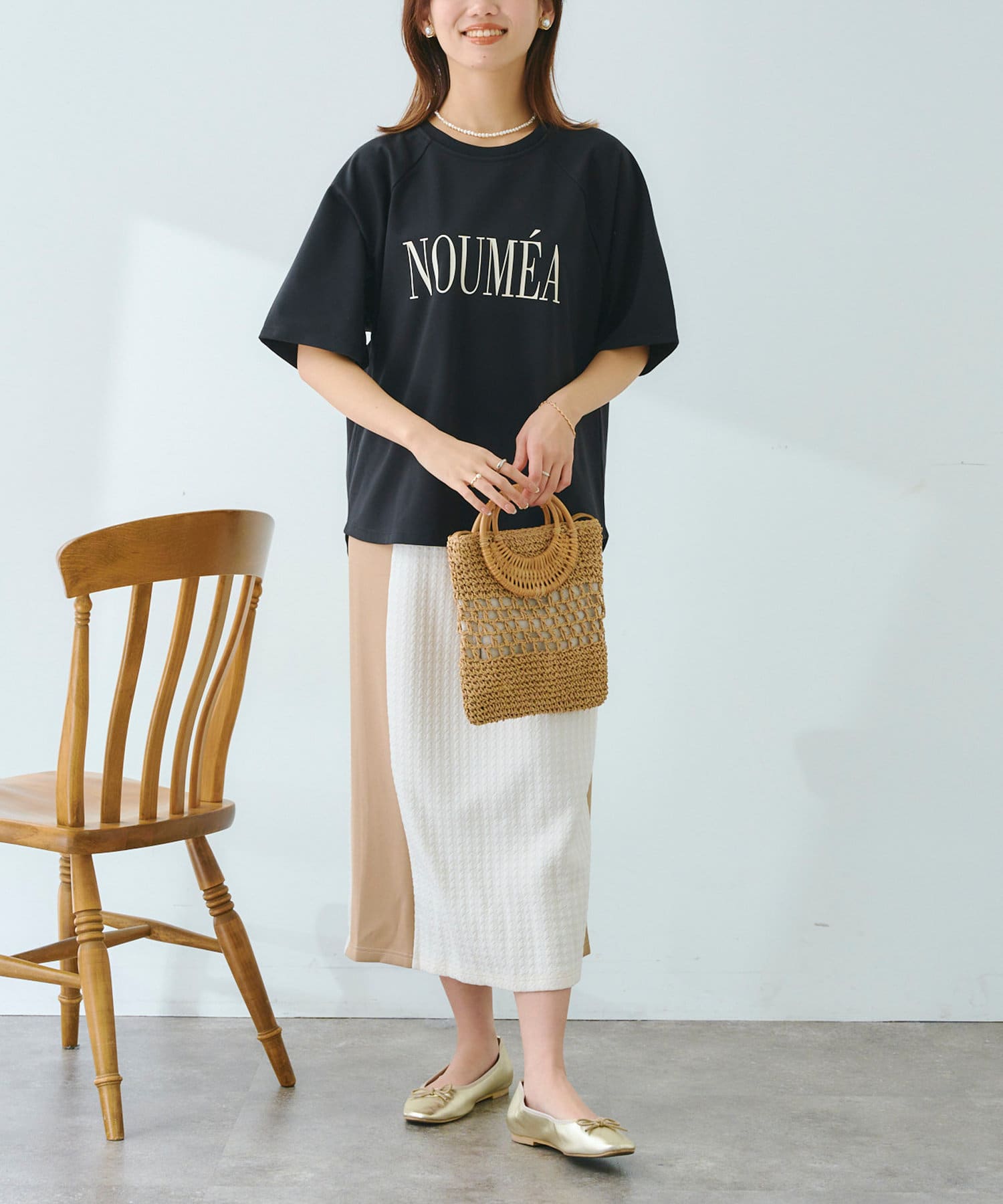 Chez toi(シェトワ) ポンチラグランロゴT