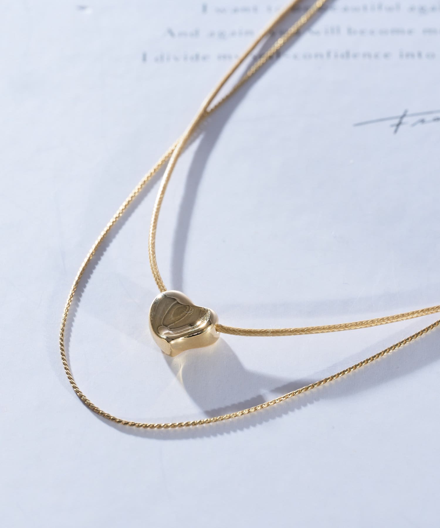 un dix cors(アンディコール) 二連ハートネックレス